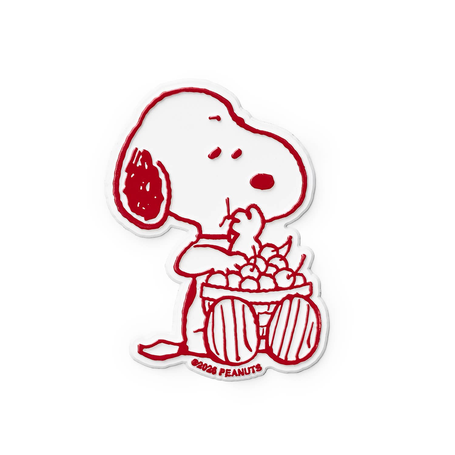 Aimant en Plastique 'Snoopy Cherry Basket'