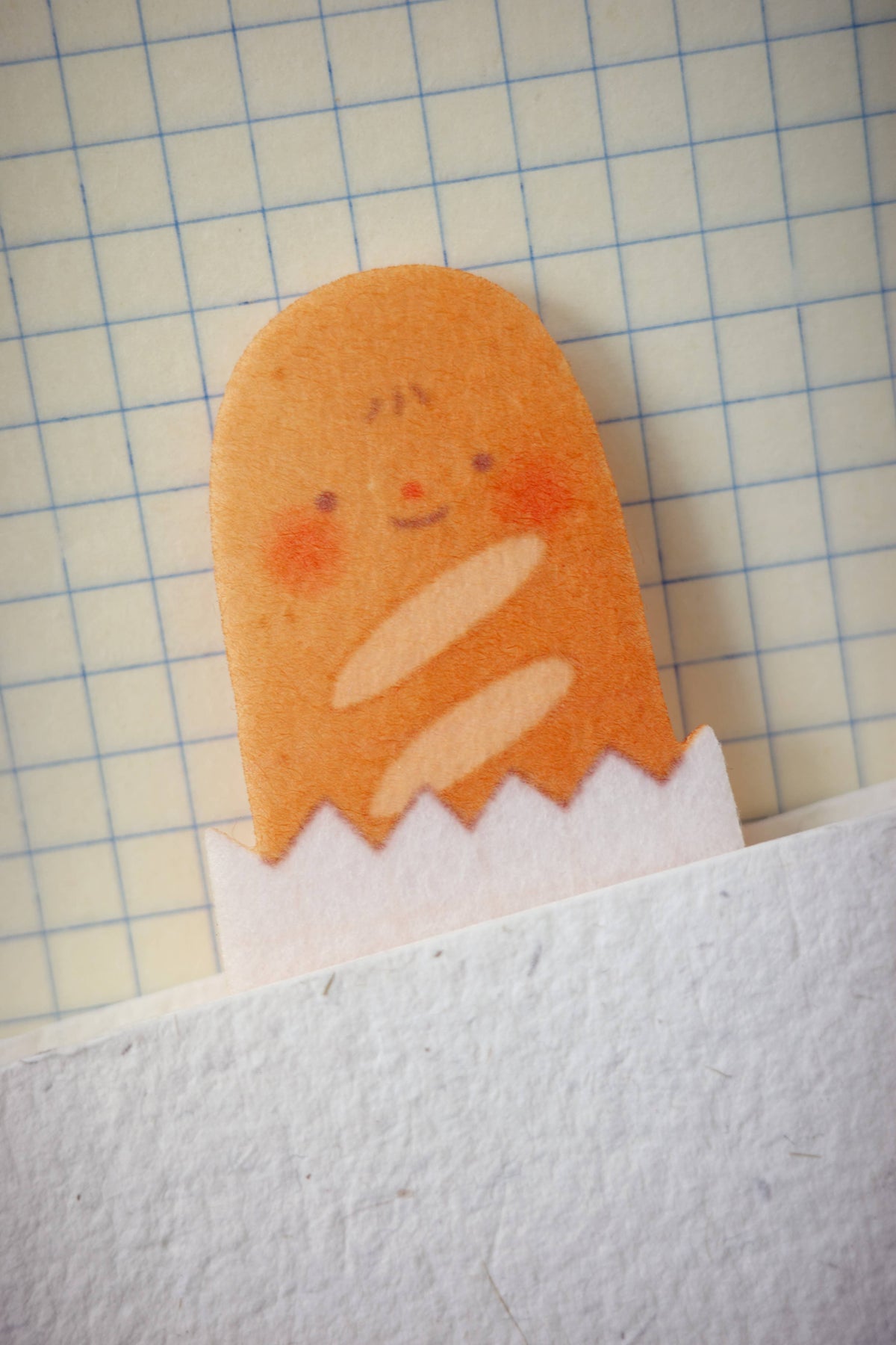 Baguette felt bookmark