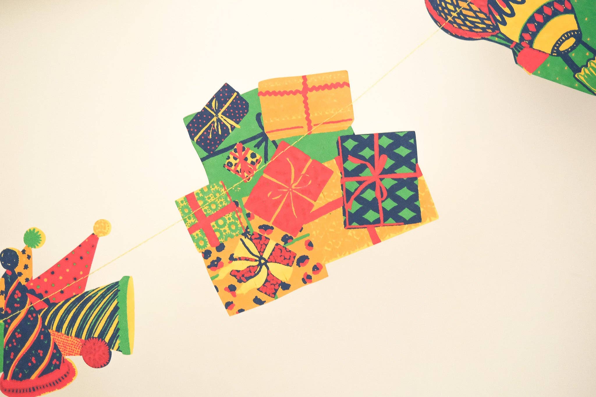 Birthday Party Screen Printed and Sewn Garland