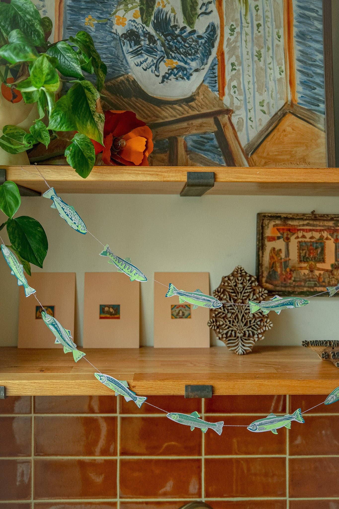 Tasty Anchovies Screen Printed and Sewn Garland