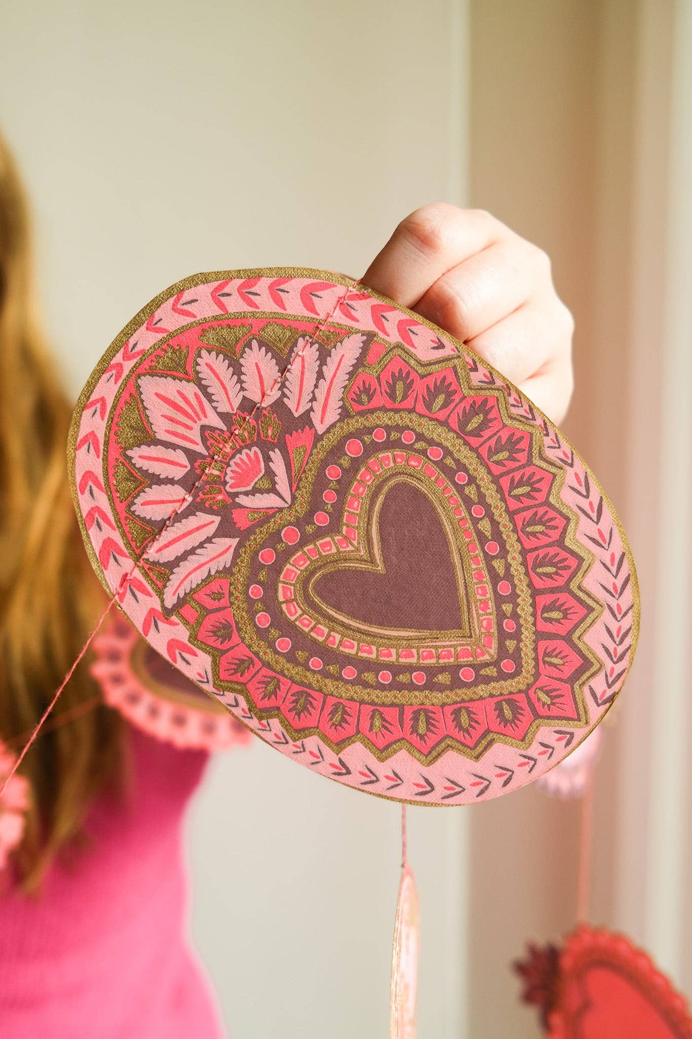 Saint Valentine Screen Printed and Sewn Garland