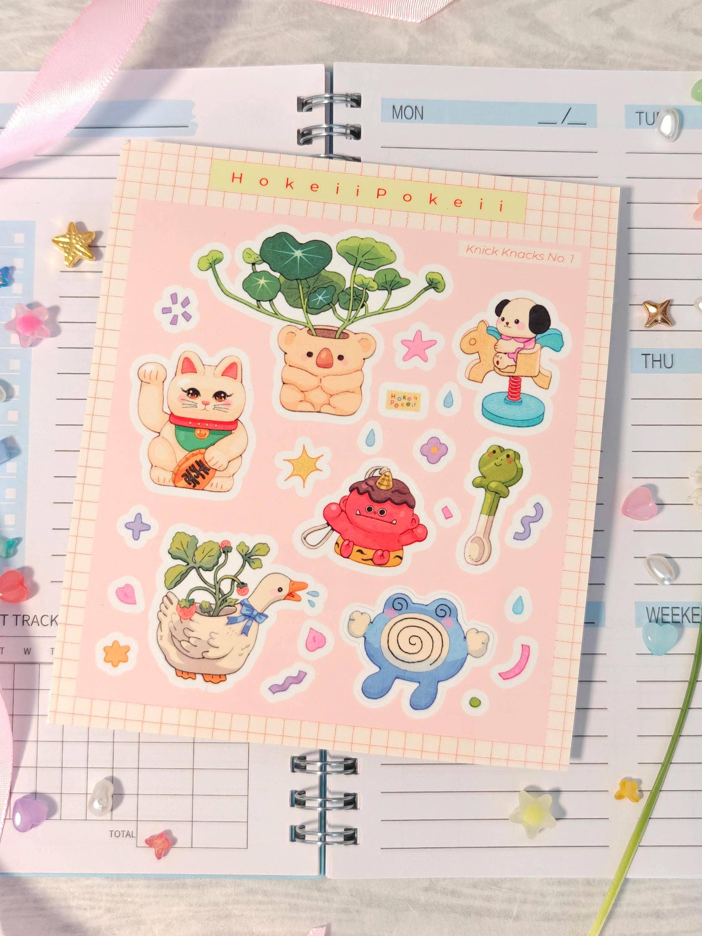 Feuille D'Autocollants Transparent 'Knick Knacks'