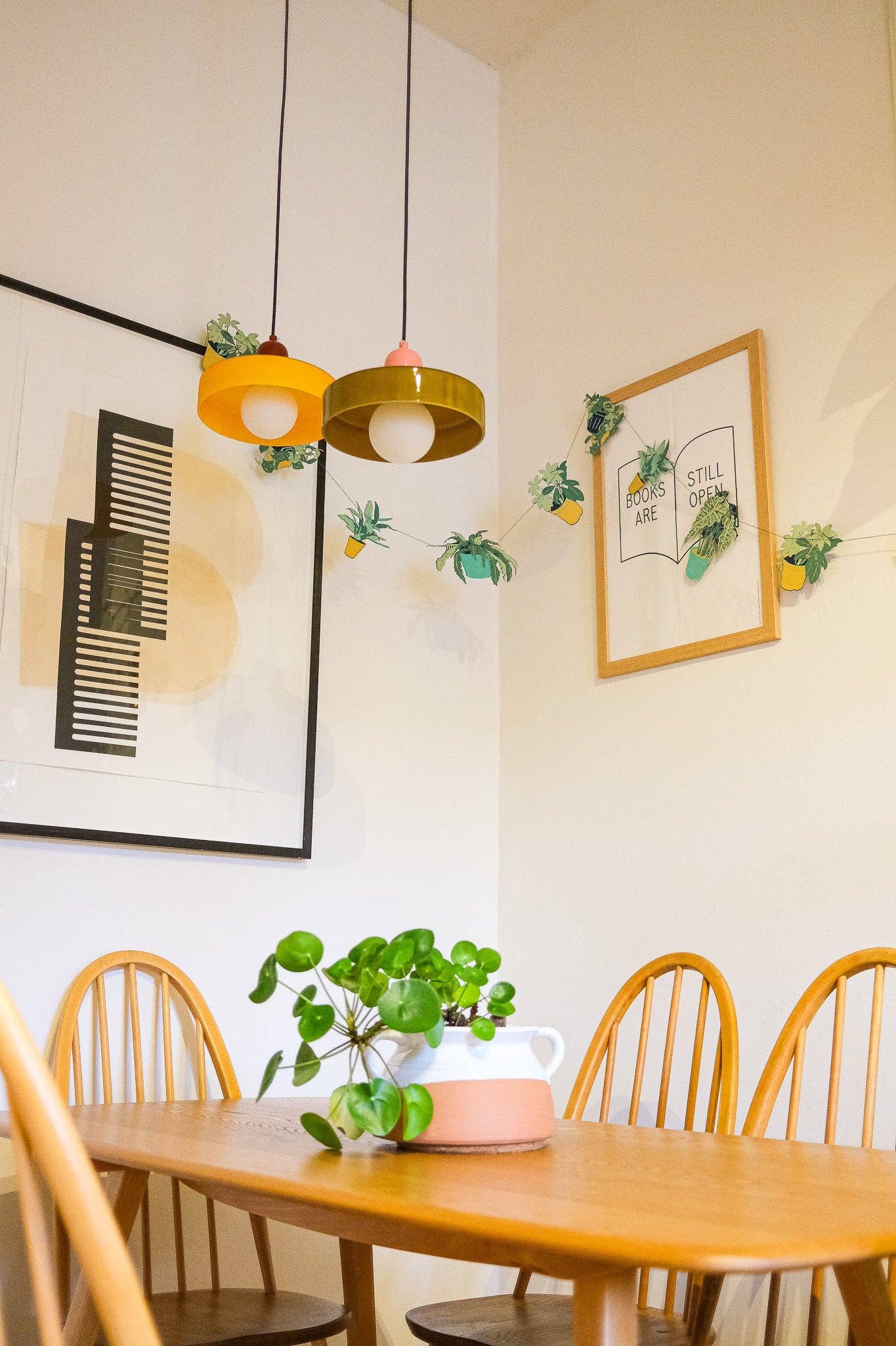 Houseplants Screen Printed and Sewn Garland