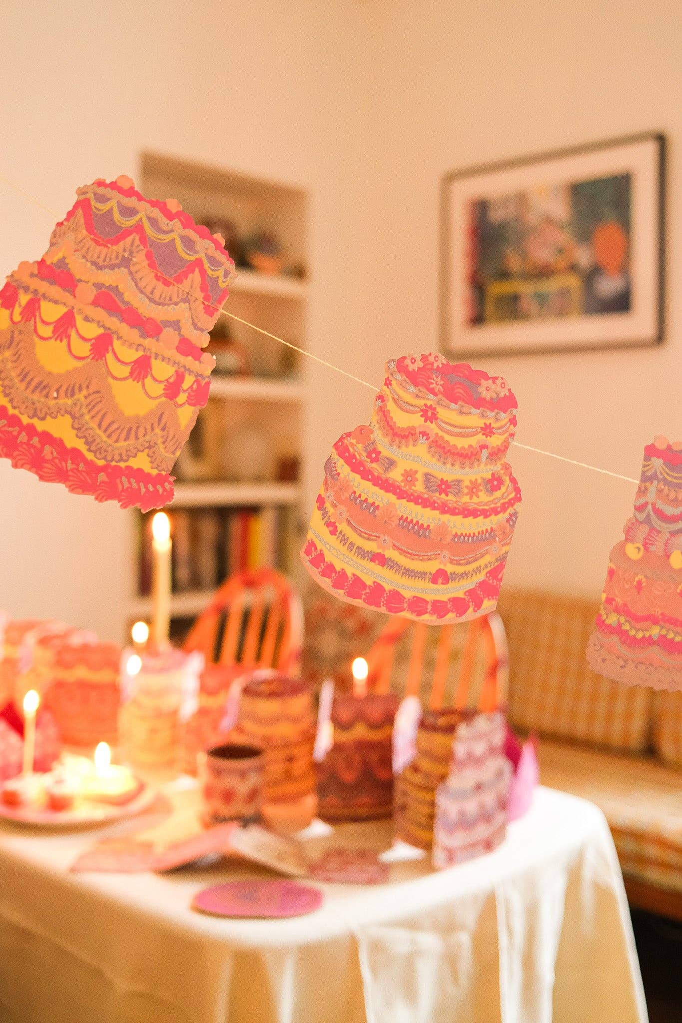 Celebration Cakes Screen Printed and Sewn Garland