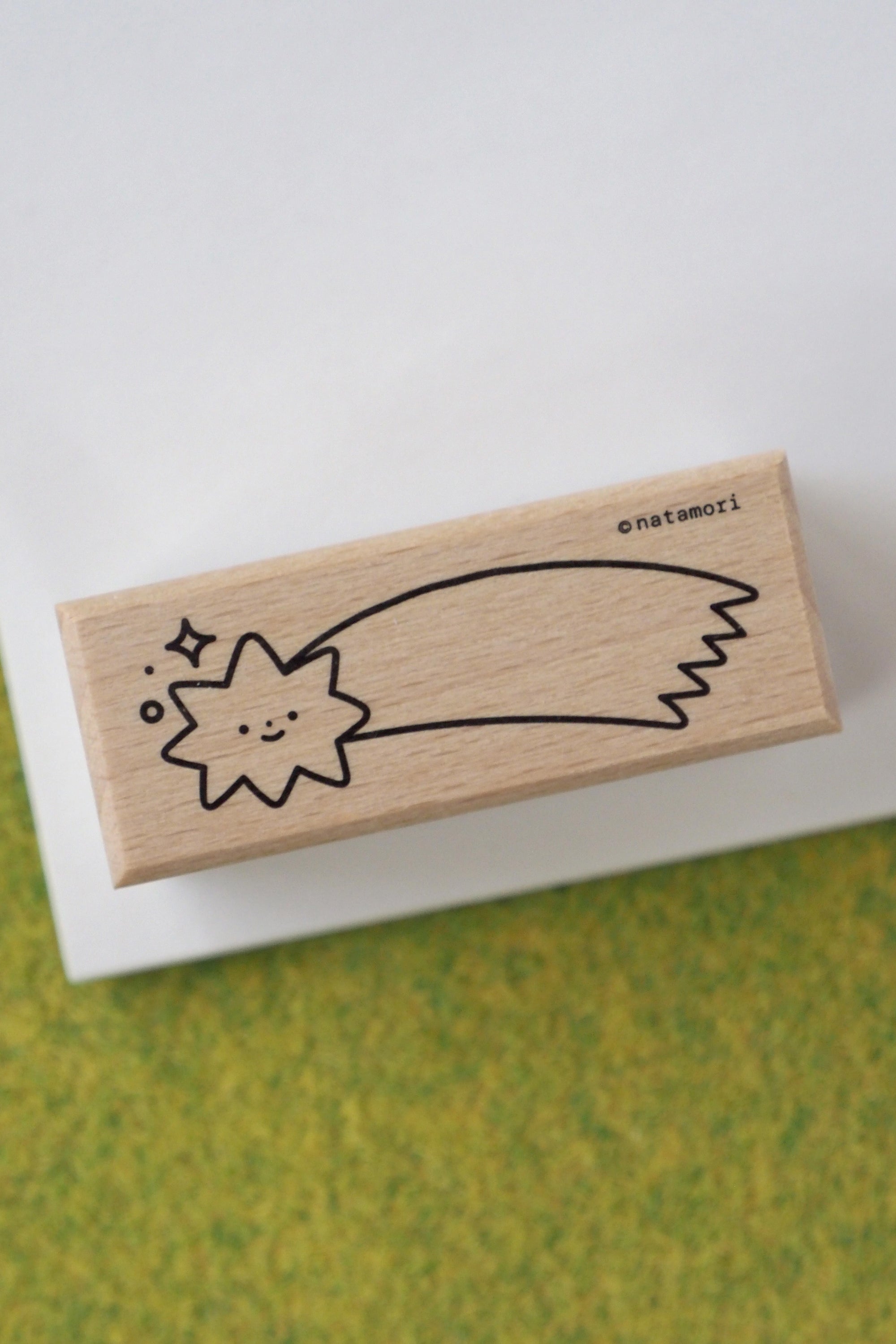 Shooting Star Rubber Stamp