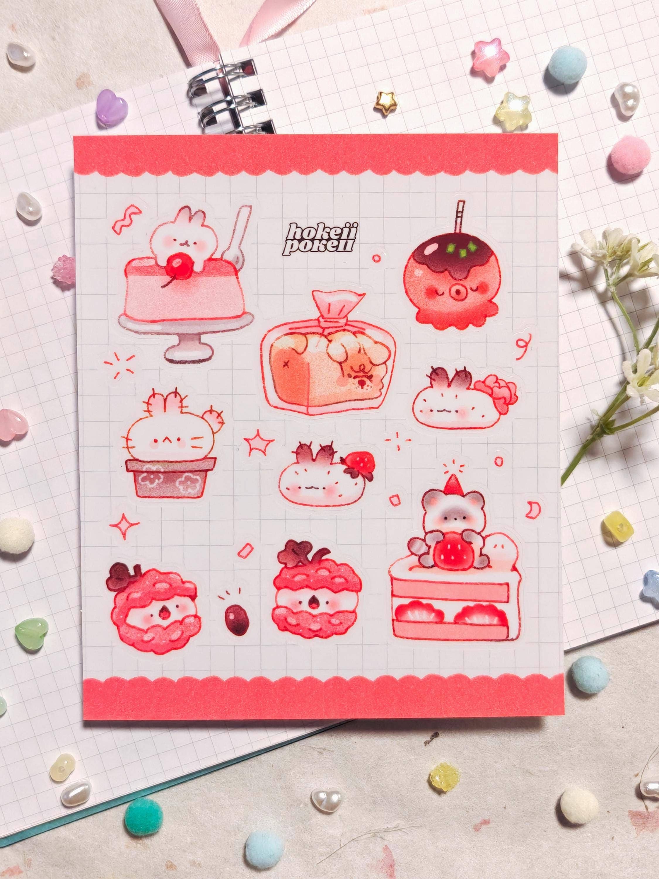 Feuille D'autocollants transparent 'Munchie Friends'