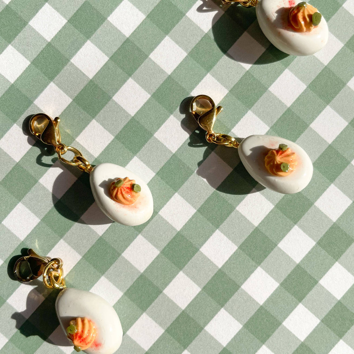 Tiny Devilled Egg Charm