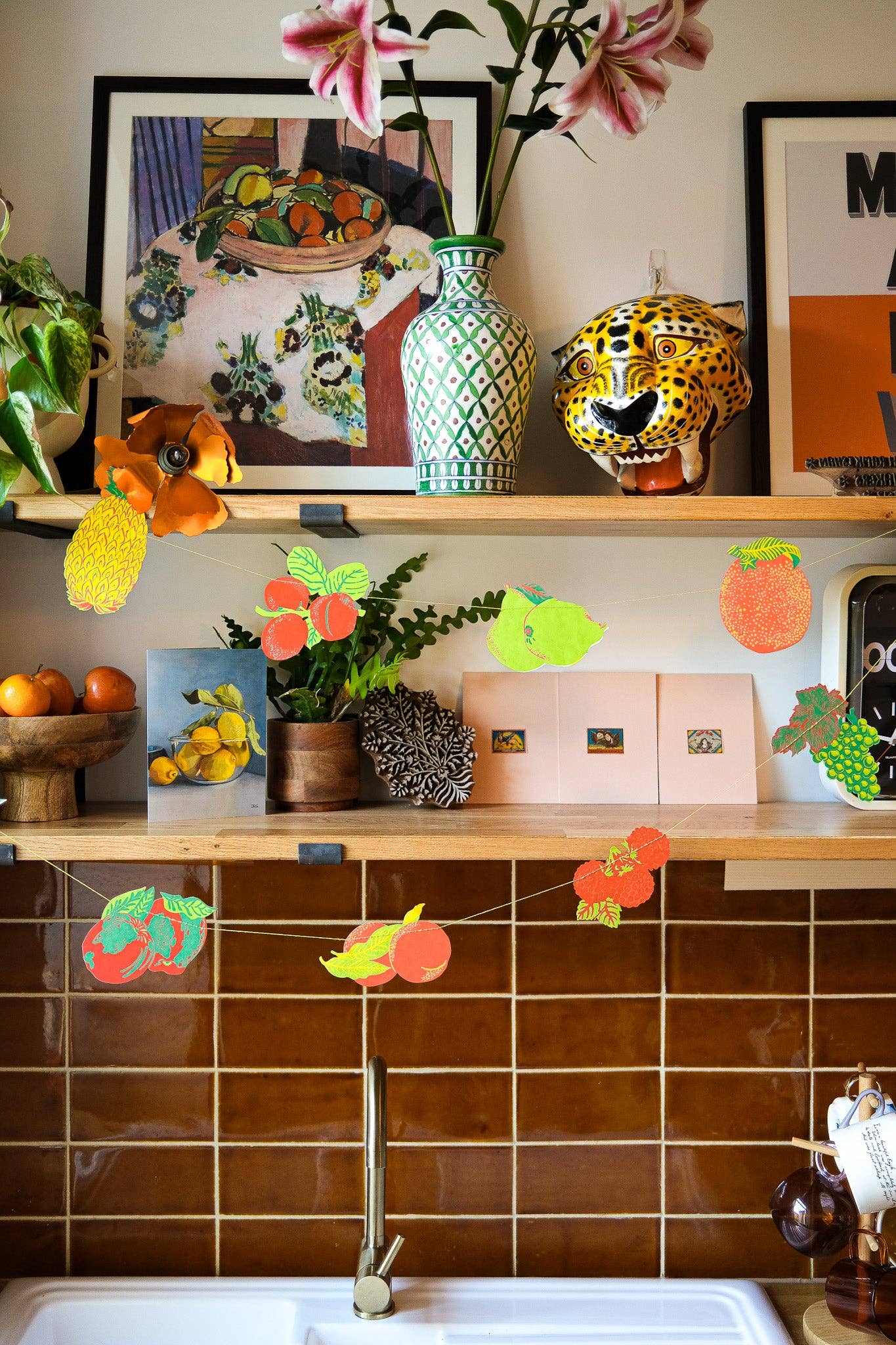 Fruit Screen Printed and Sewn Garland