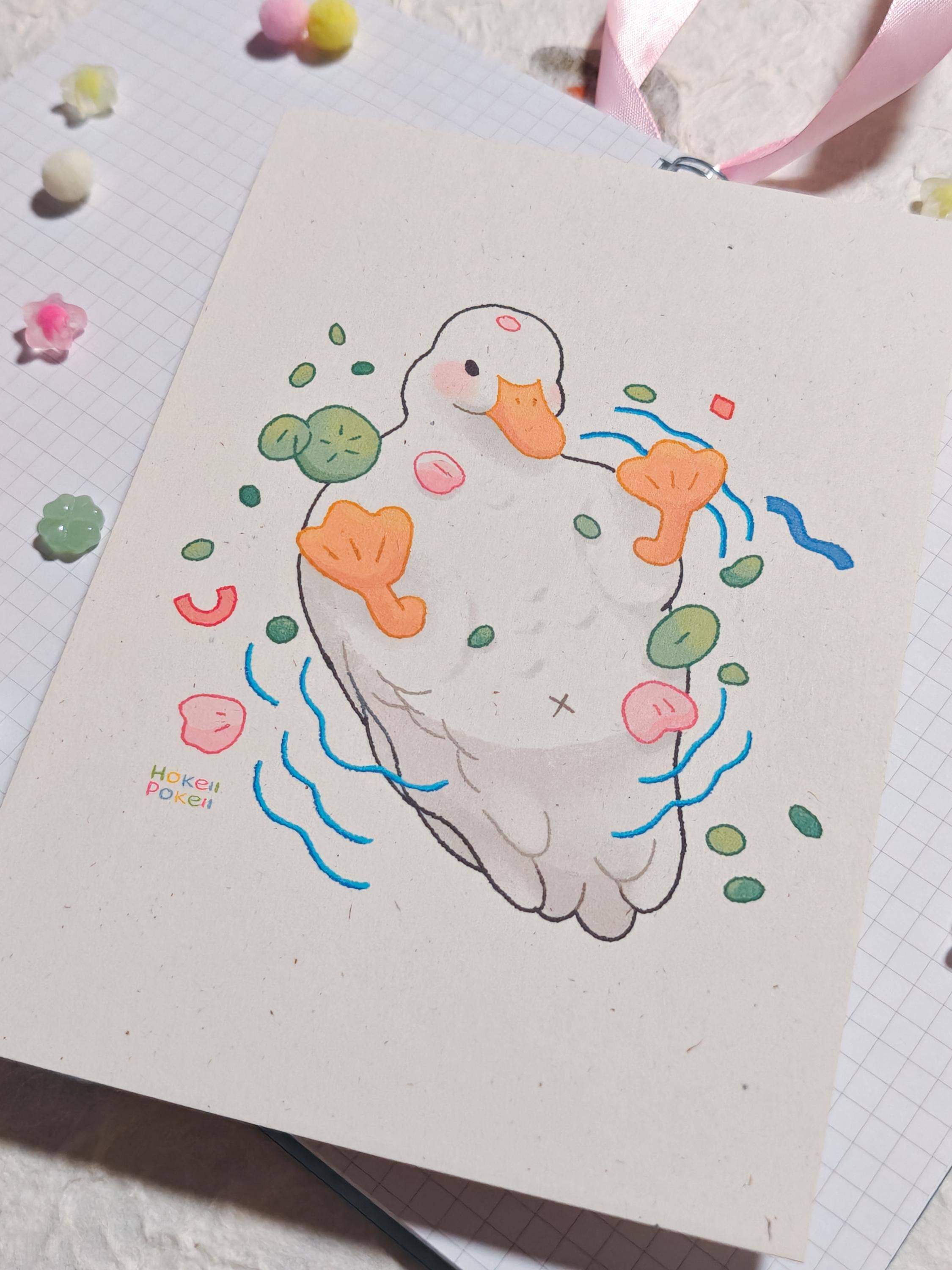 White Duckie Mini Art Print