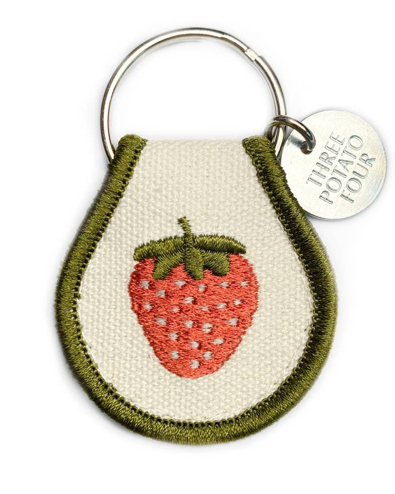 Simple Strawberry Patch Keychain