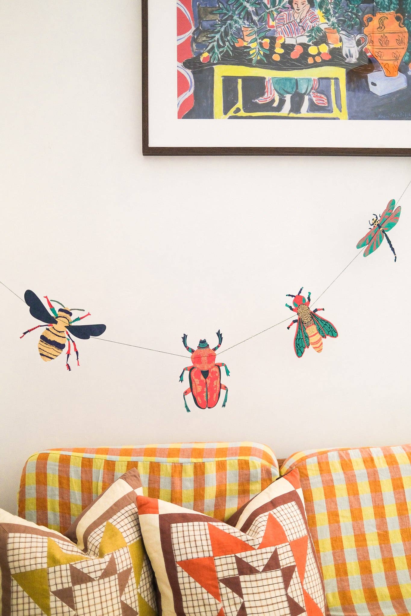 Insects Screen Printed and Sewn Garland