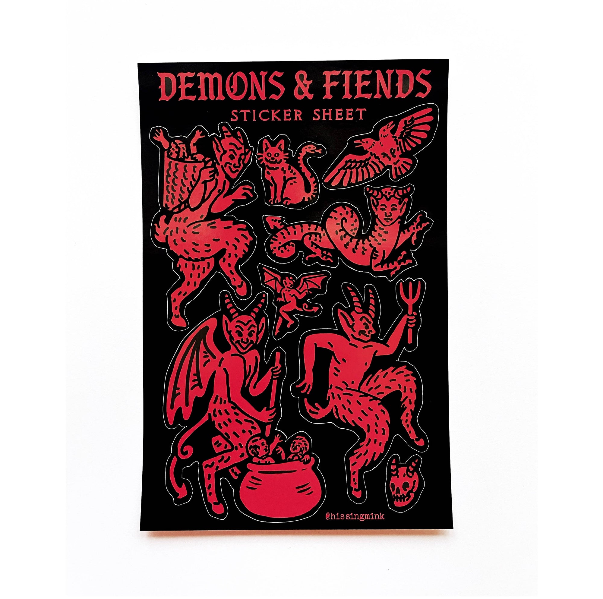 Feuille d'Autocollants 'Demons'