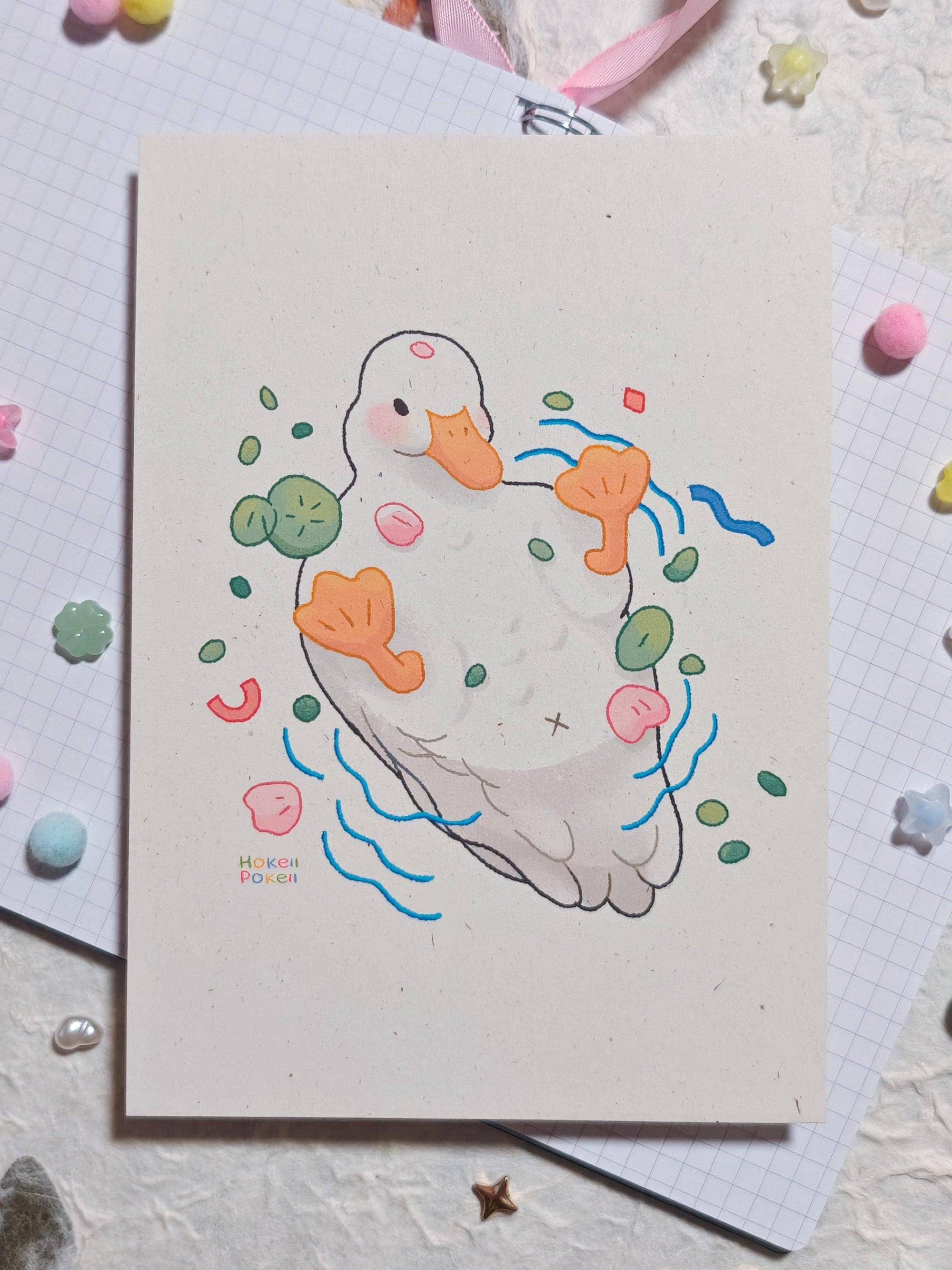 Mini Affiche 'White Duckie'