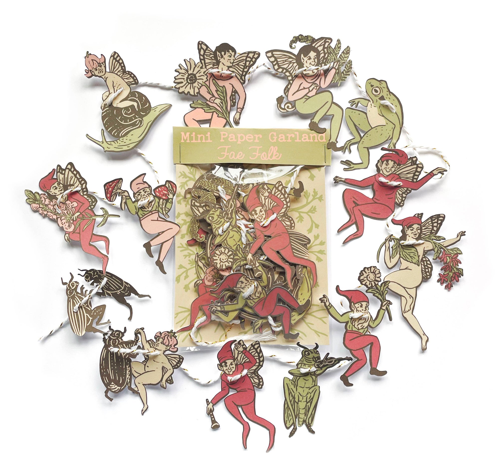 Fae Folk Mini Paper Garland 