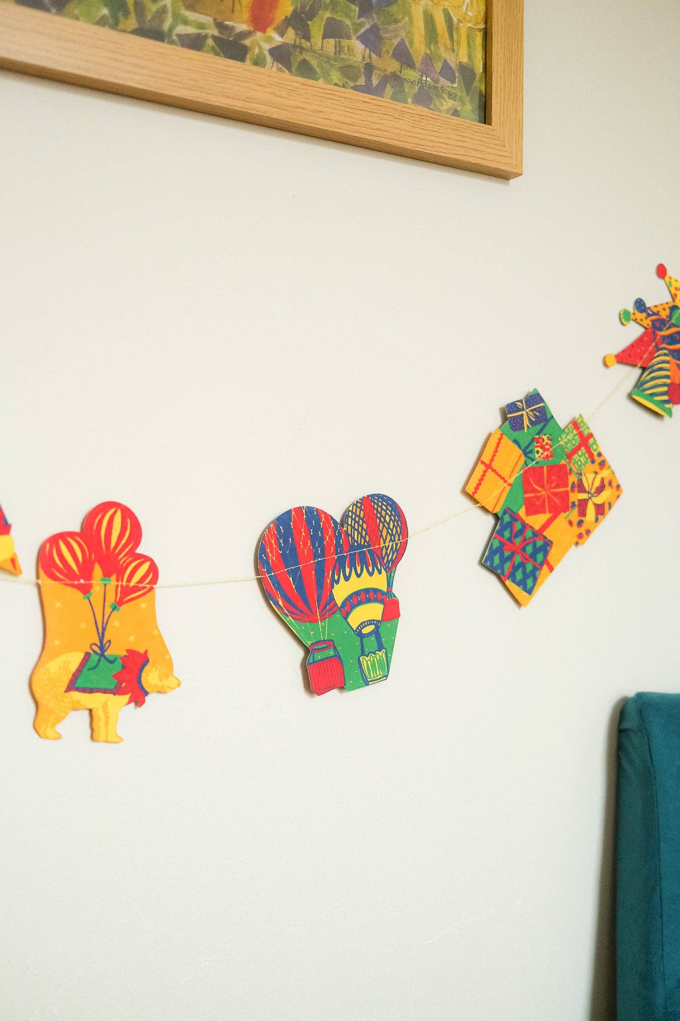 Birthday Party Screen Printed and Sewn Garland