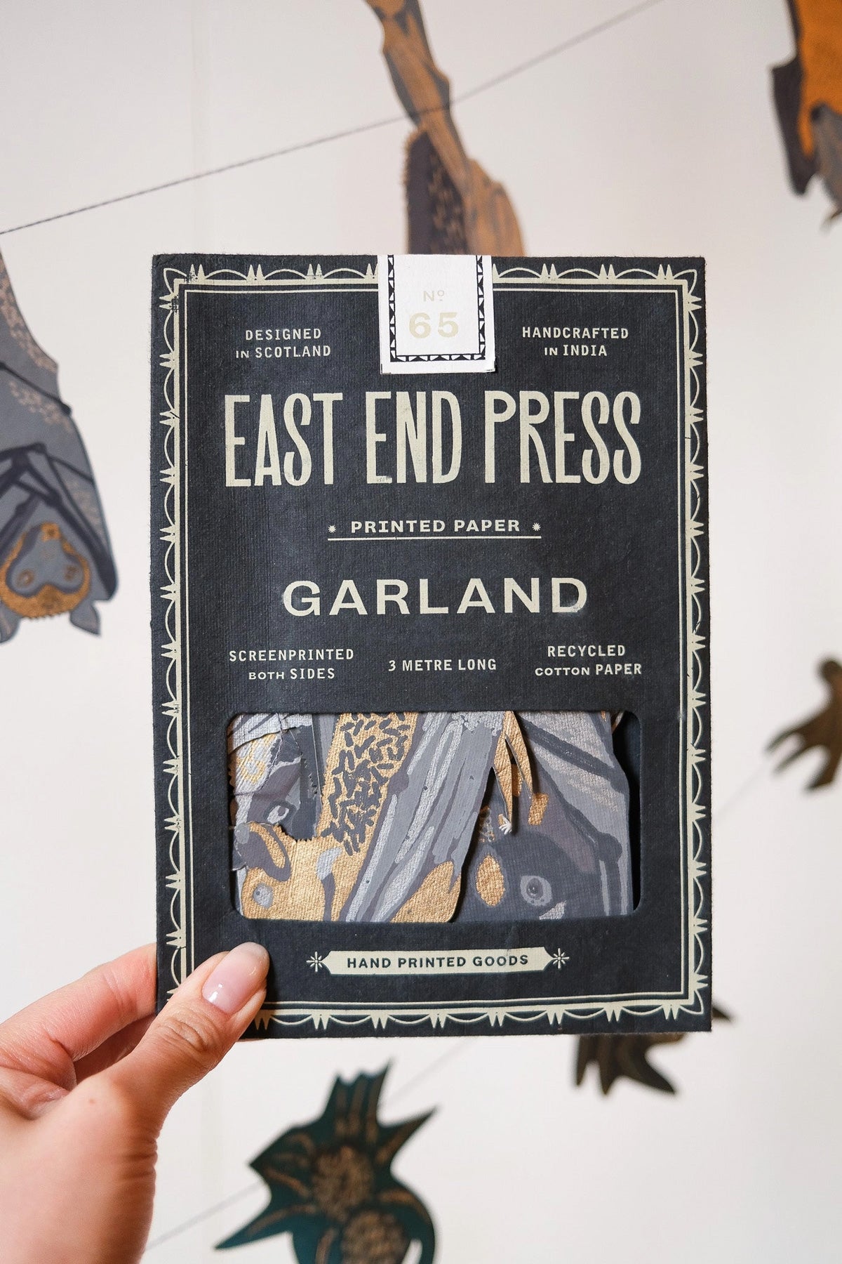 Bats Screen Printed and Sewn Garland