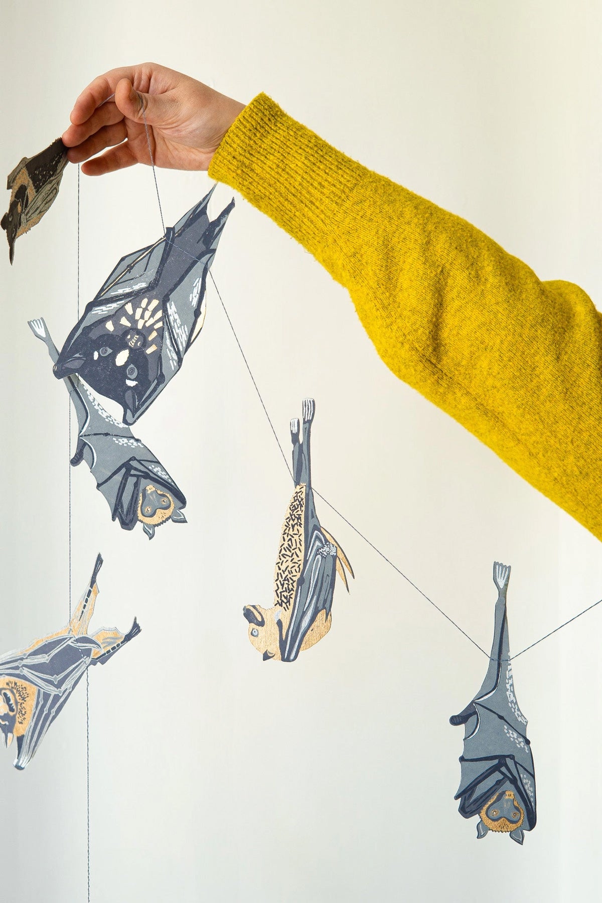 Bats Screen Printed and Sewn Garland
