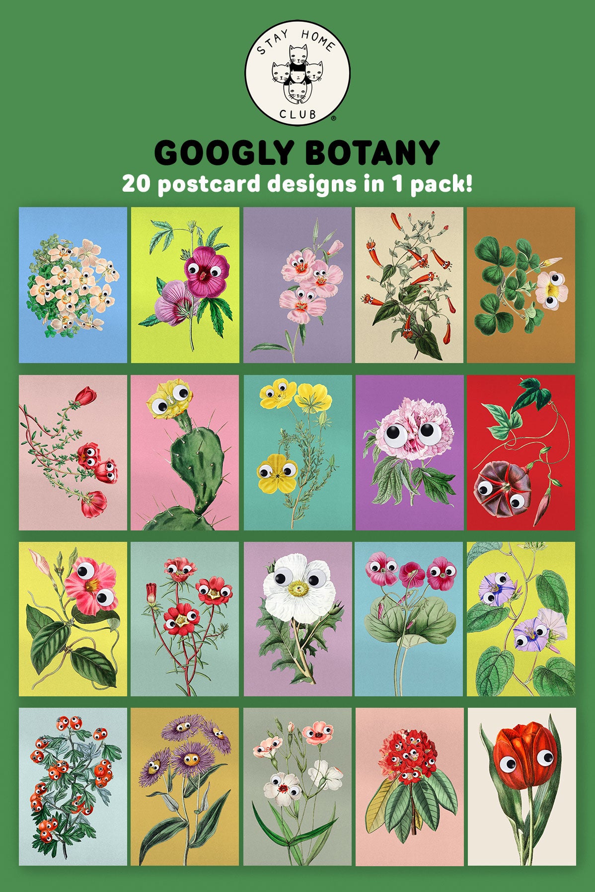 Googly Botany - 20 Postcard Pack