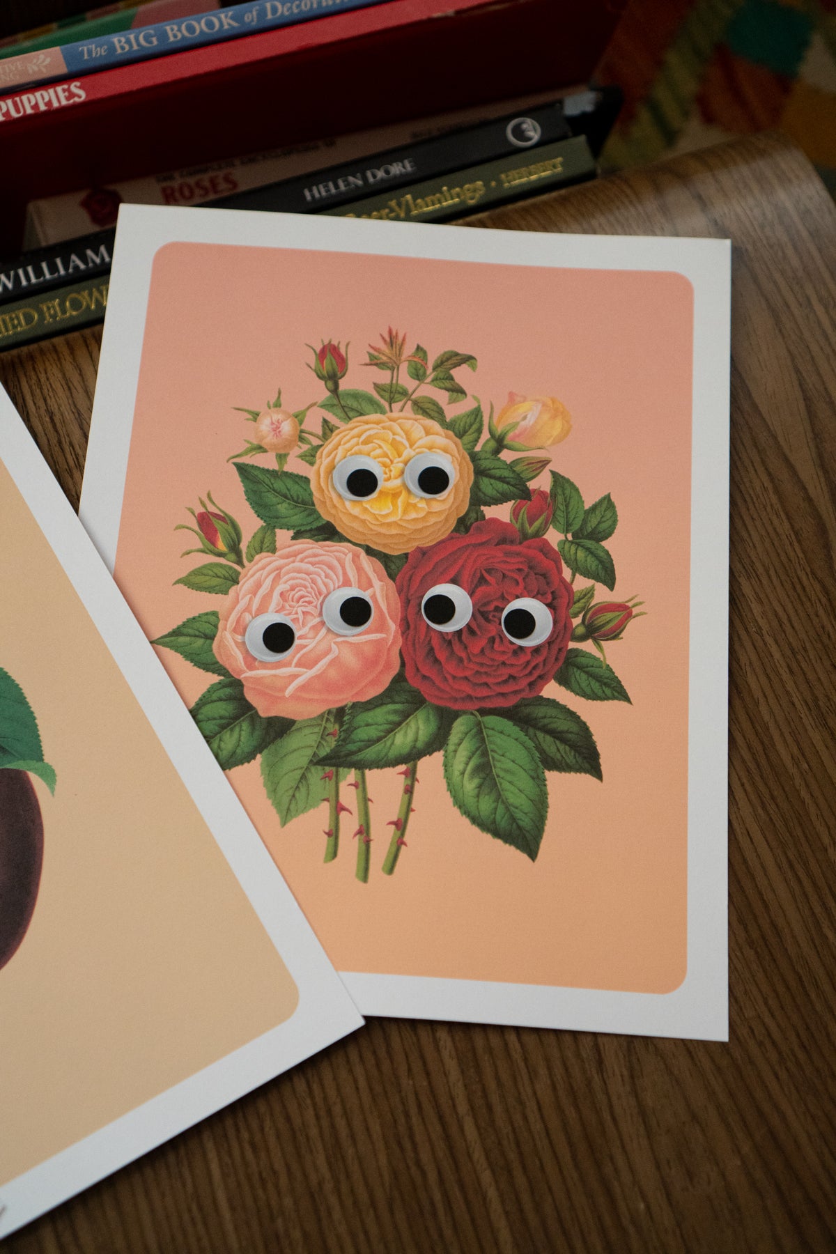 Googly Roses Print