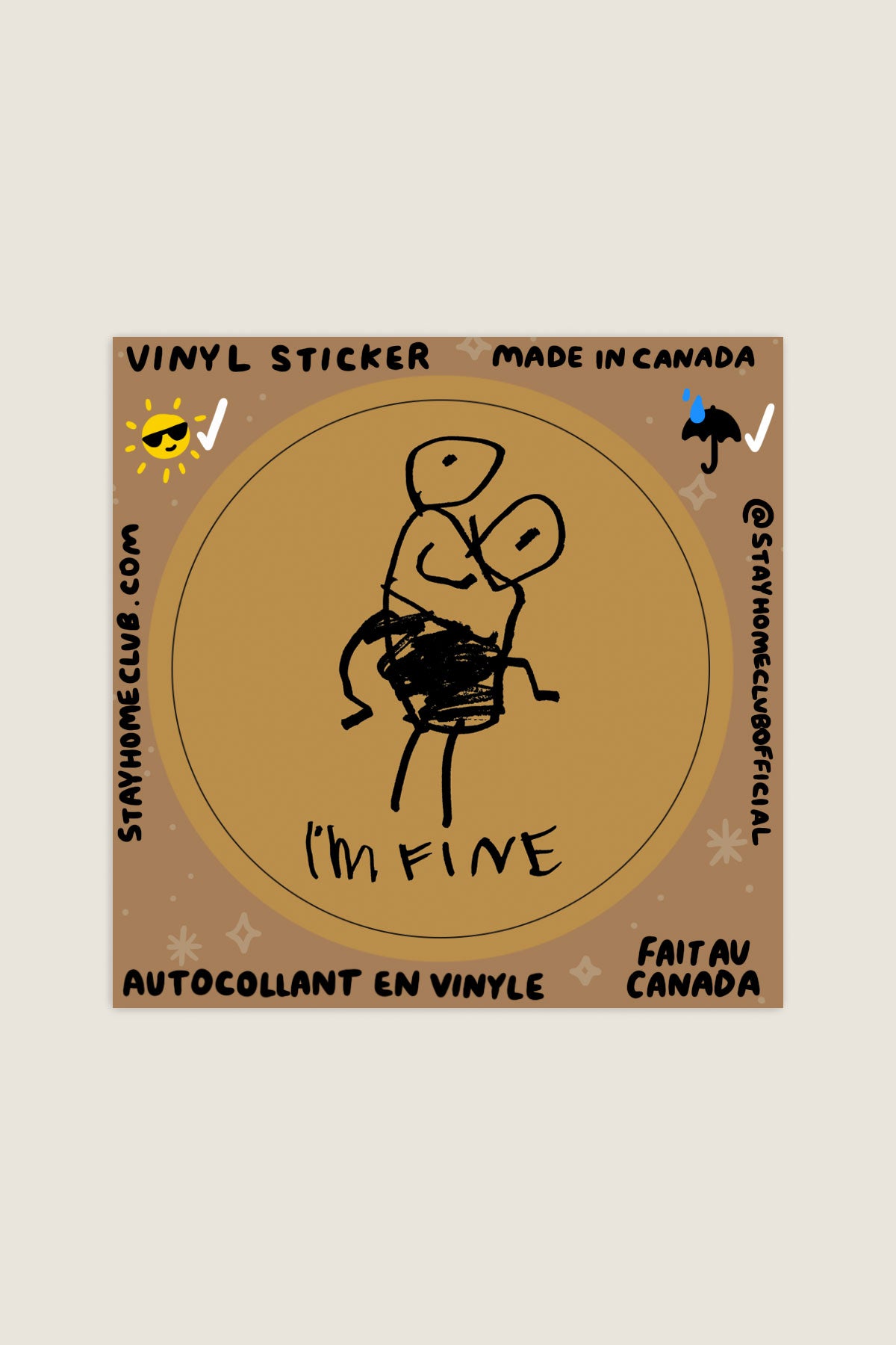 I'm Fine Vinyl Sticker