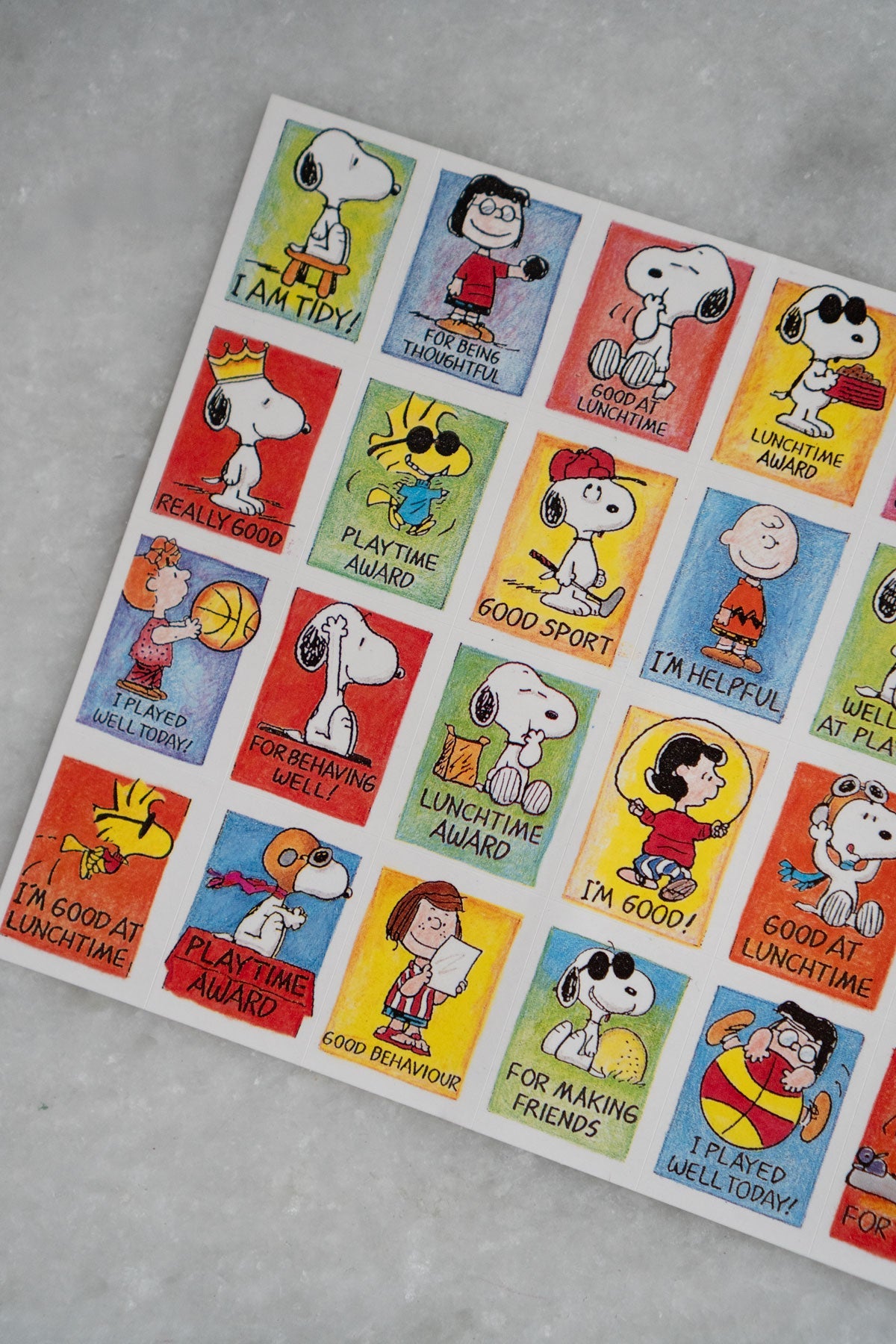 Vintage Peanuts® School Sticker Sheet