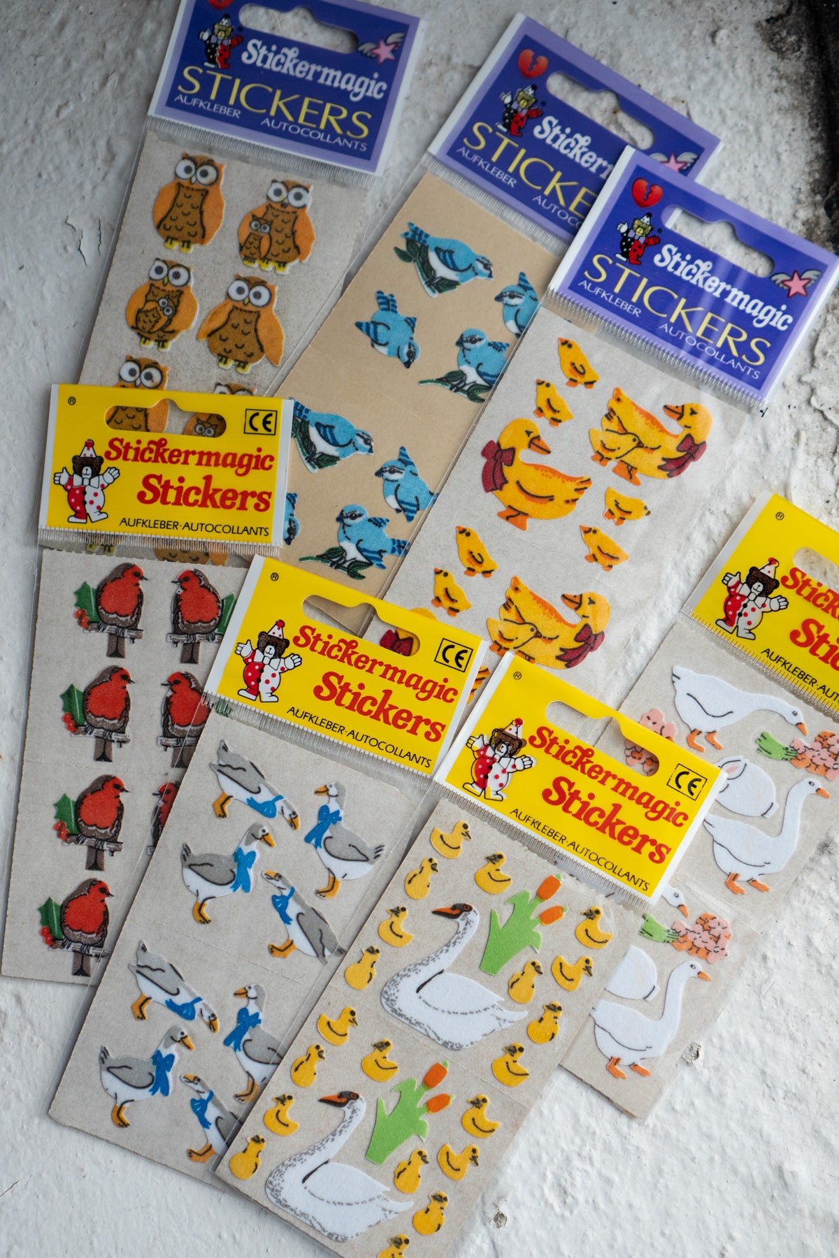 Vintage Sticker Strips - Birds