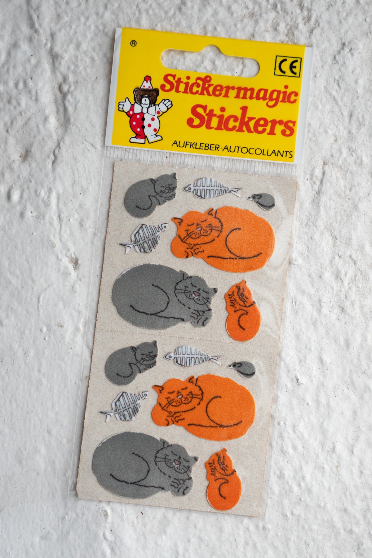 Vintage Sticker Strips - Cats