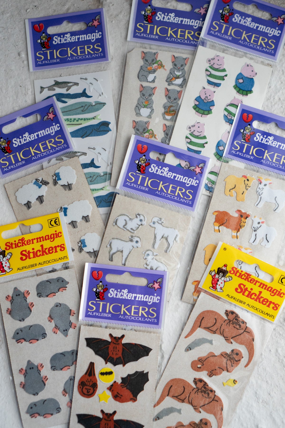 Vintage Sticker Strips - Mammals