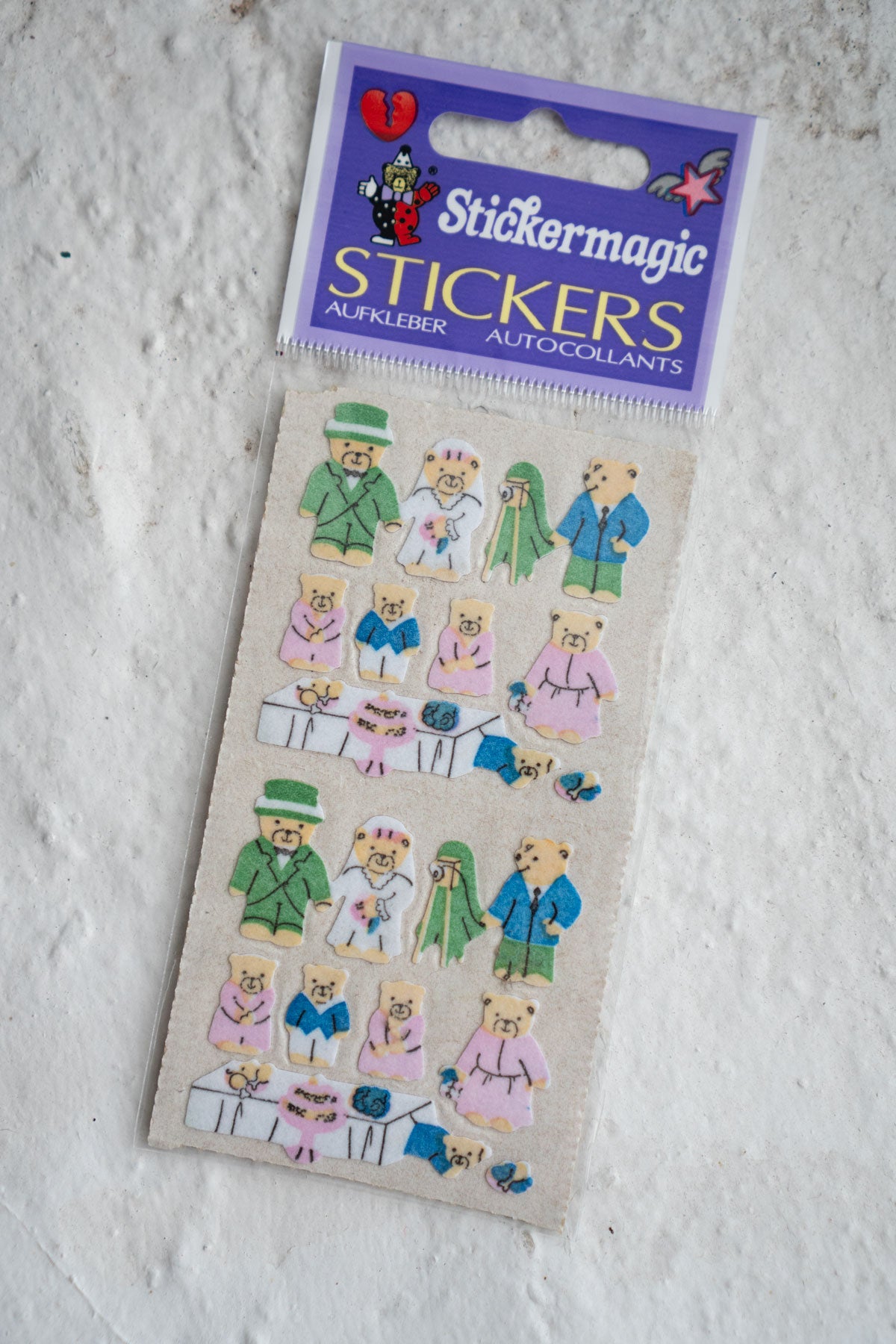 Vintage Sticker Strips - Teddy Bear World