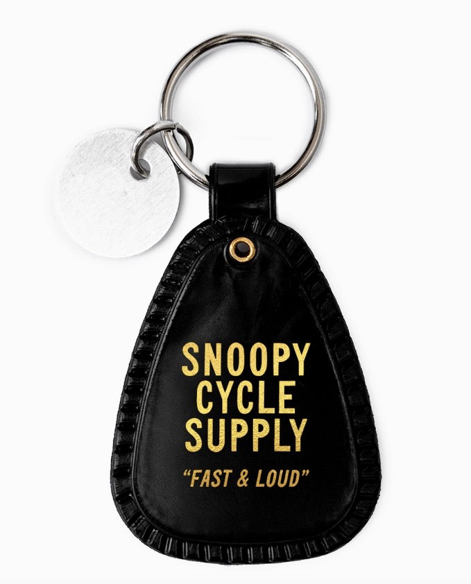 Snoopy Motorcycle Saddle Keychain