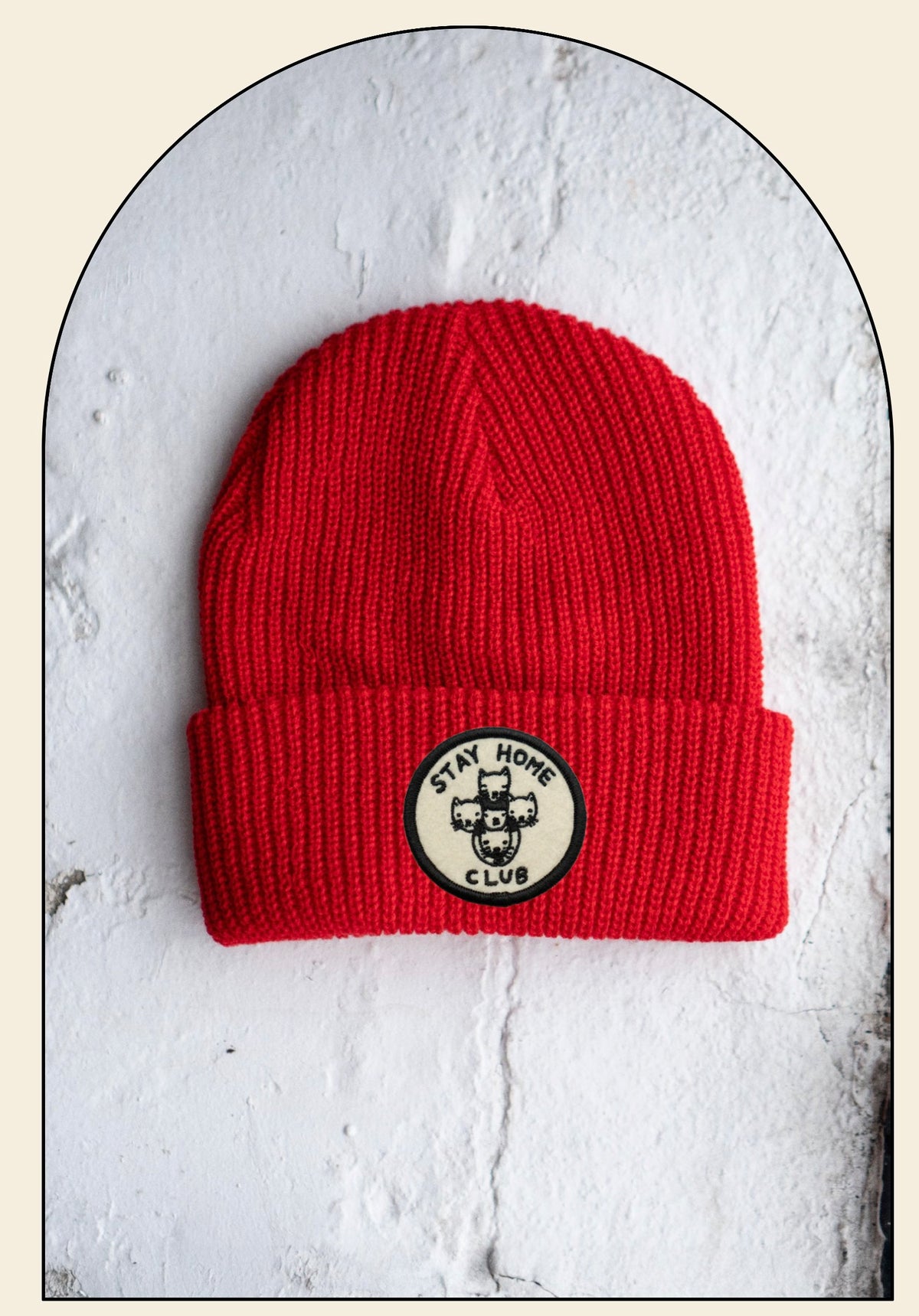 SHC Logo Patched Shaker Stitch Beanie