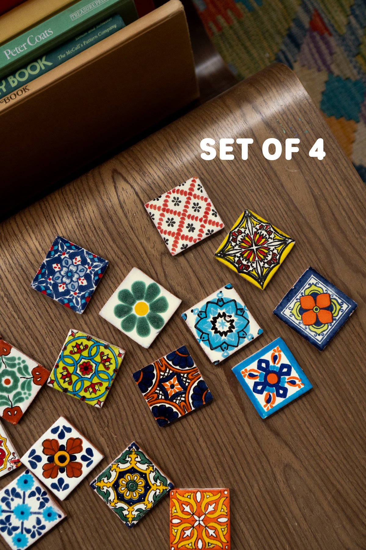 Carreaux en céramique Talavera - Lot de 4