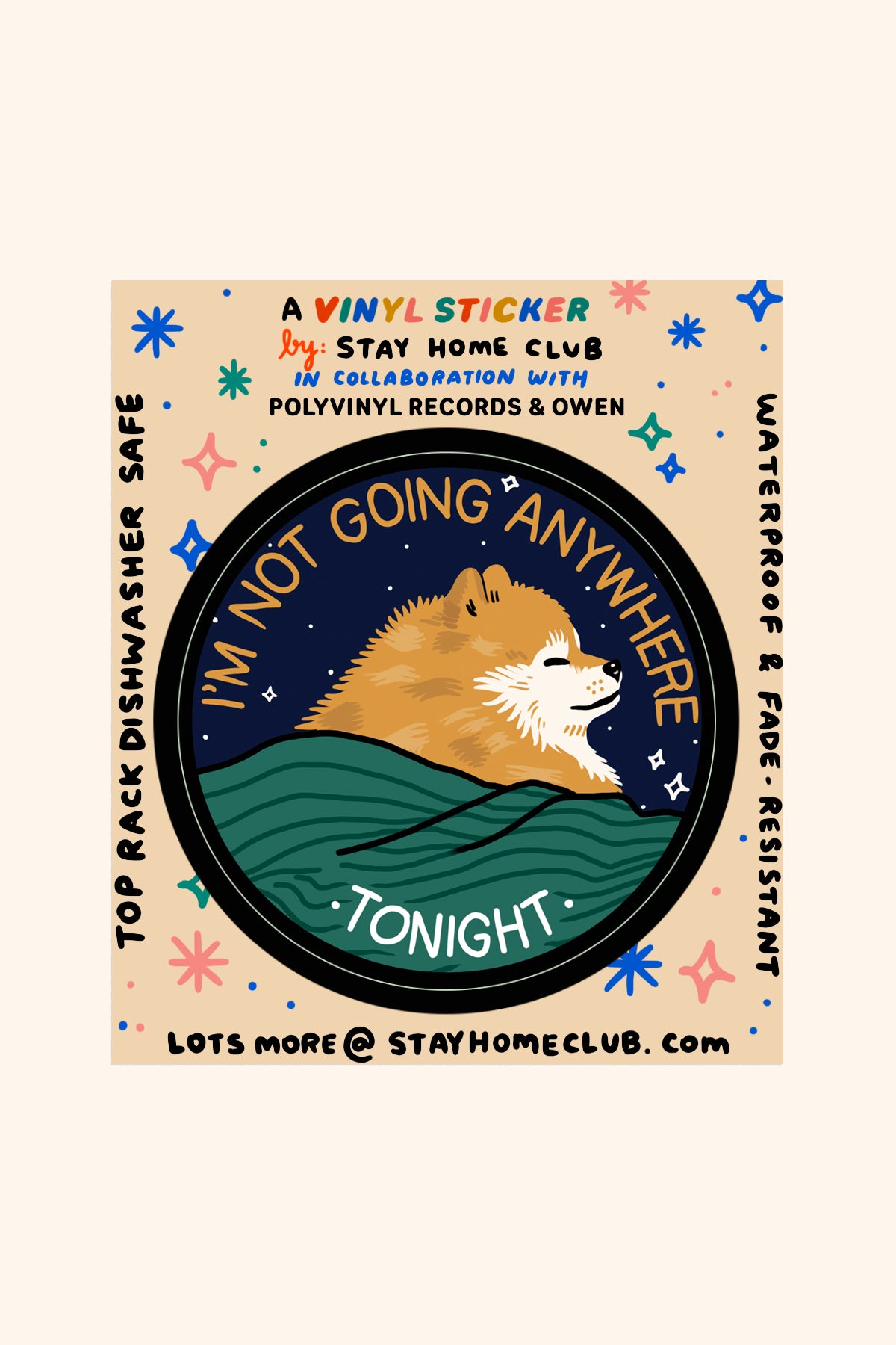Anywhere Tonight Vinyl Sticker