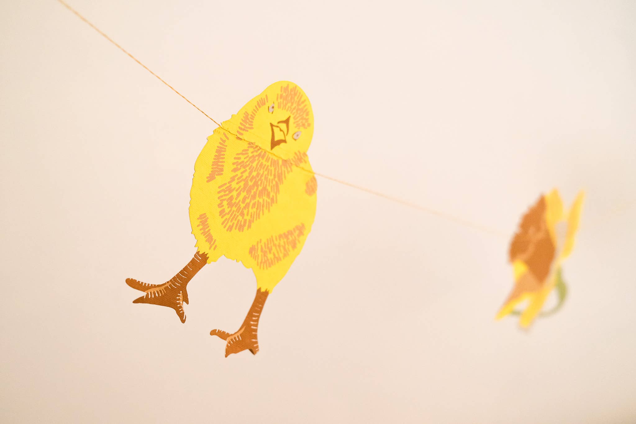 Rabbits Screen Printed and Sewn Garland