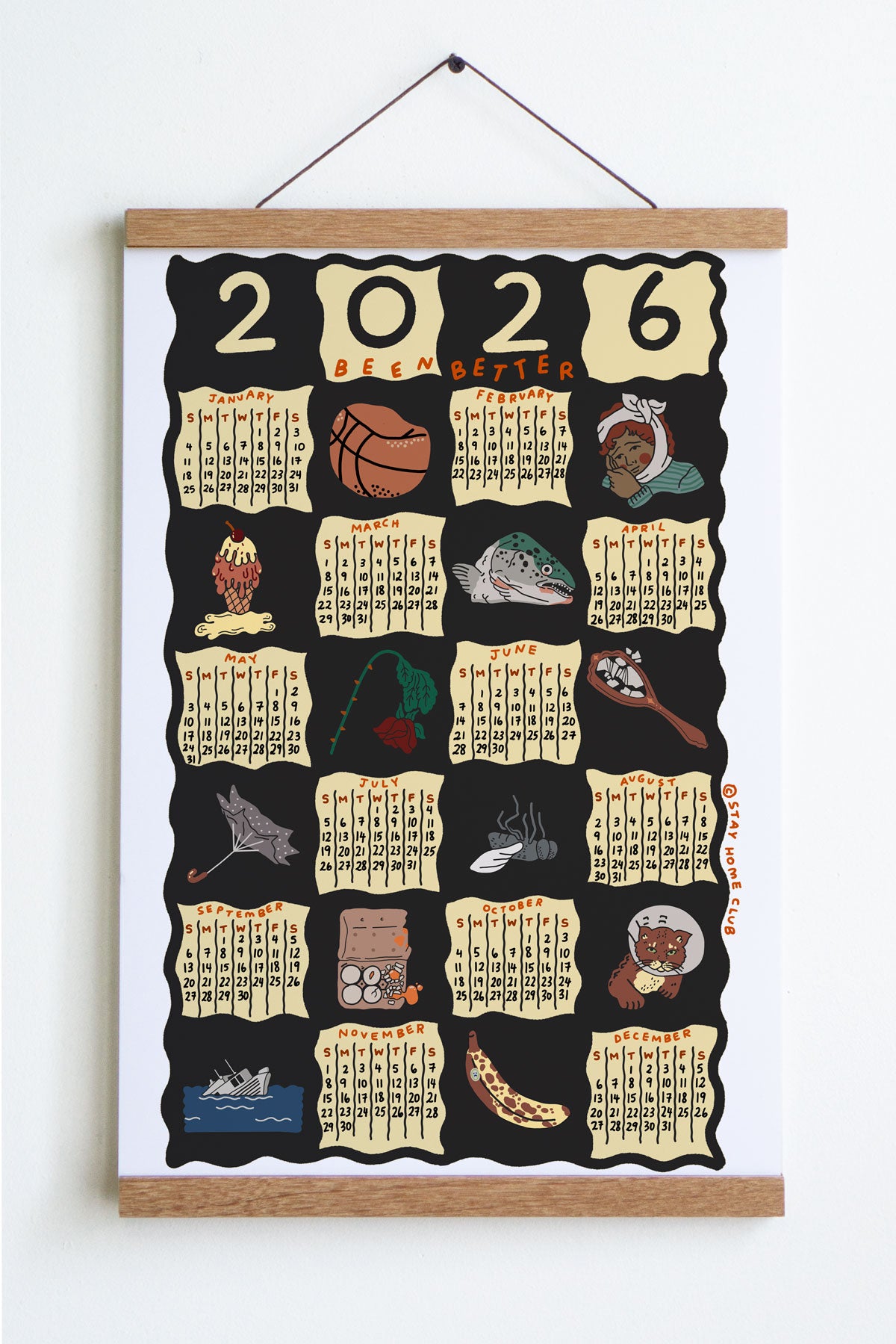 Been Better Icons - 2026 Calendar Print (English / French)