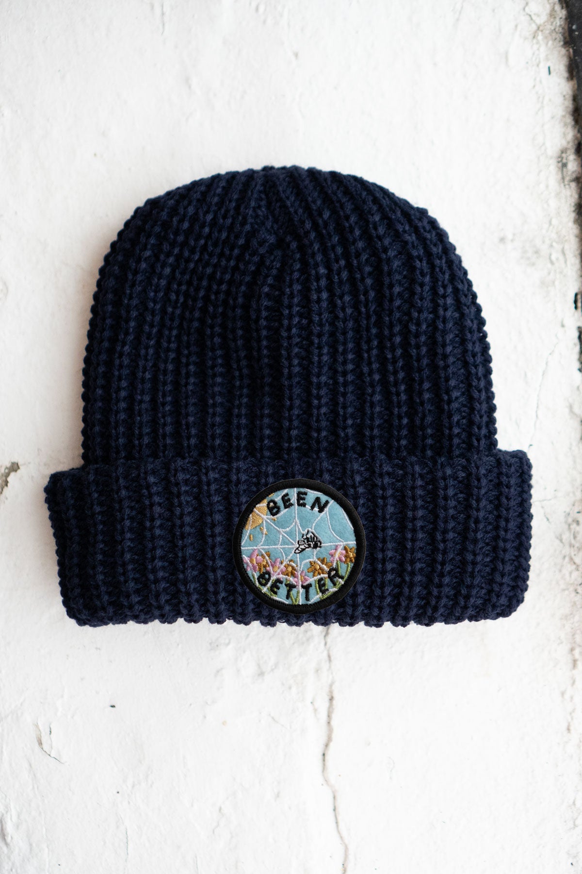 Been Better (Spiderweb) Patched Chunky Beanie