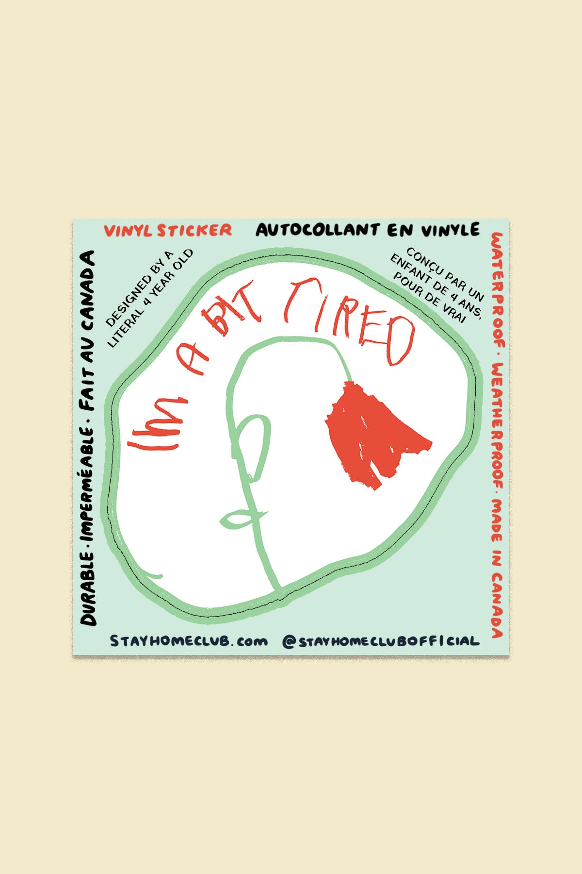 Bit Tired Vinyl Sticker