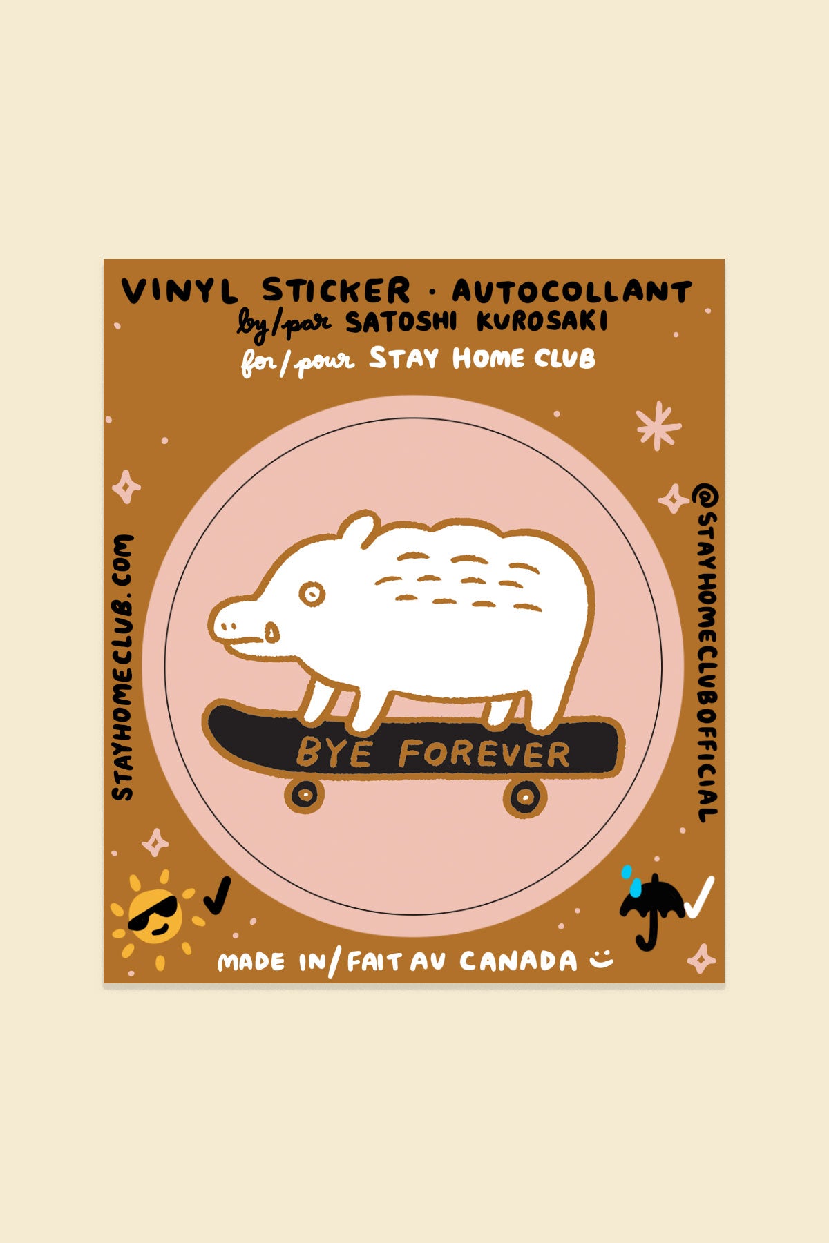 Bye Forever (Boar) Vinyl Sticker