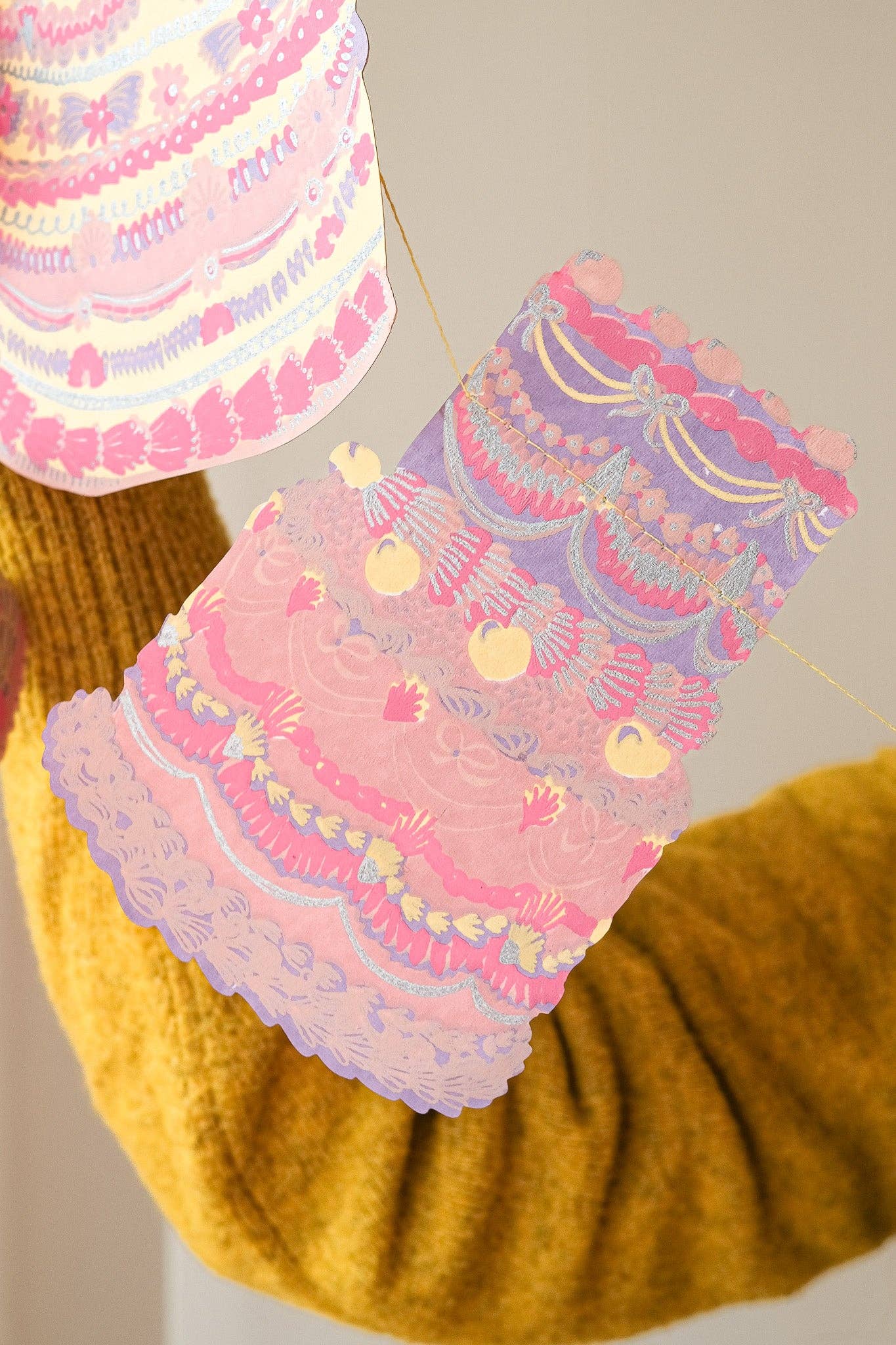 Celebration Cakes Screen Printed and Sewn Garland