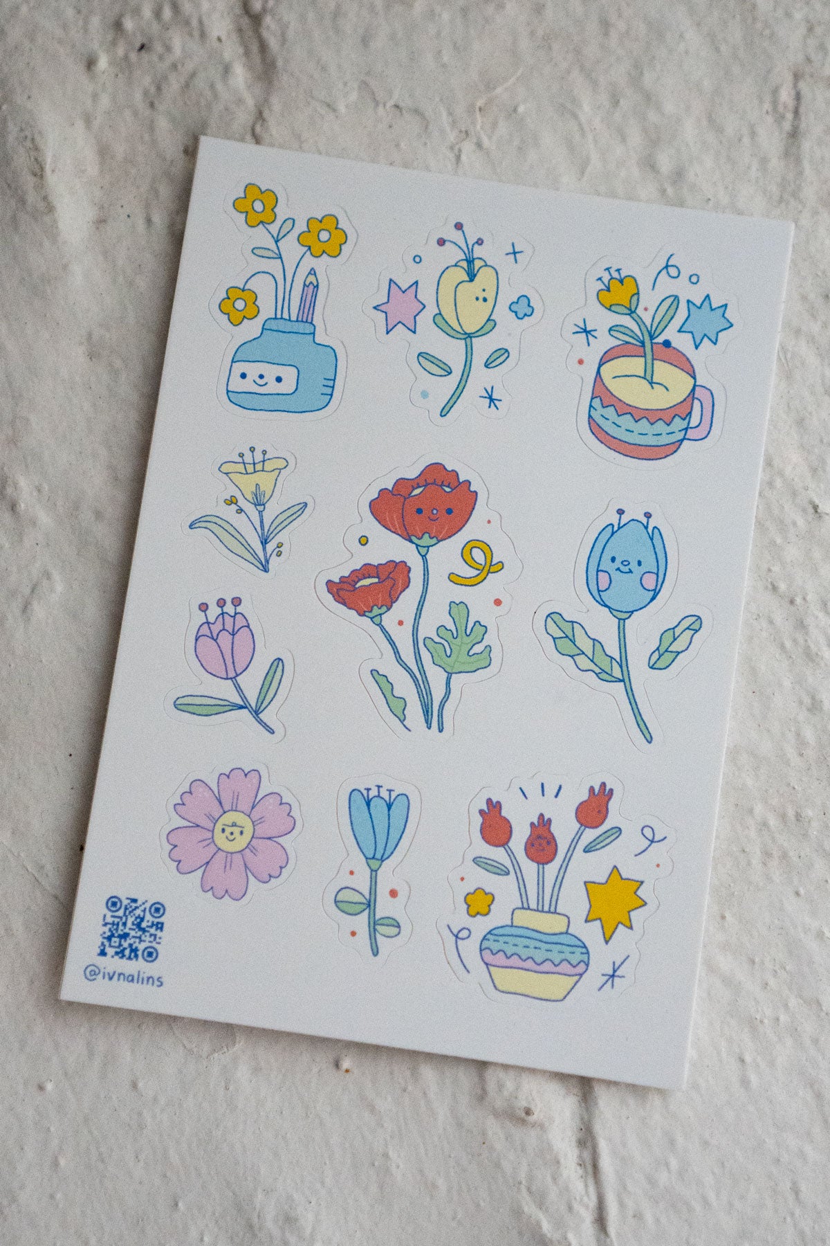 Colours & Flowers Mini Sticker Sheet