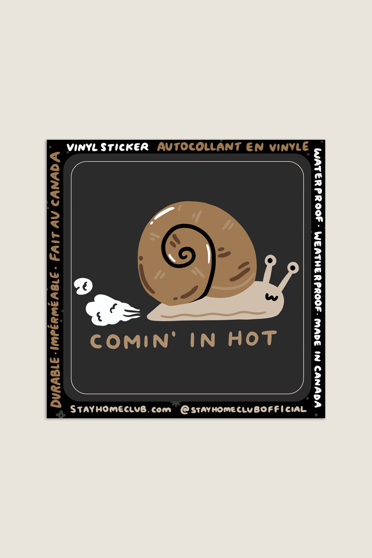Comin' In Hot Vinyl Sticker