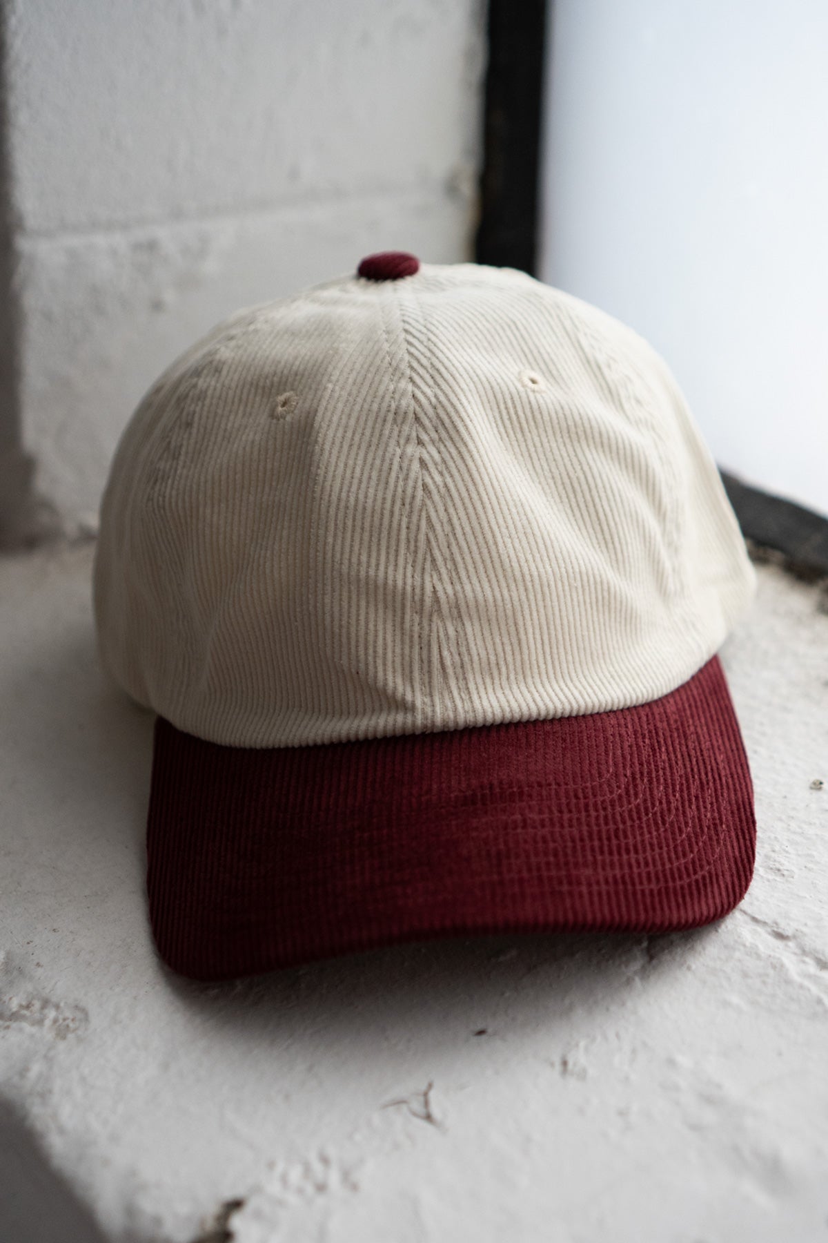 Patched Corduroy Hat - Pick Your Patch - Cream / Plum