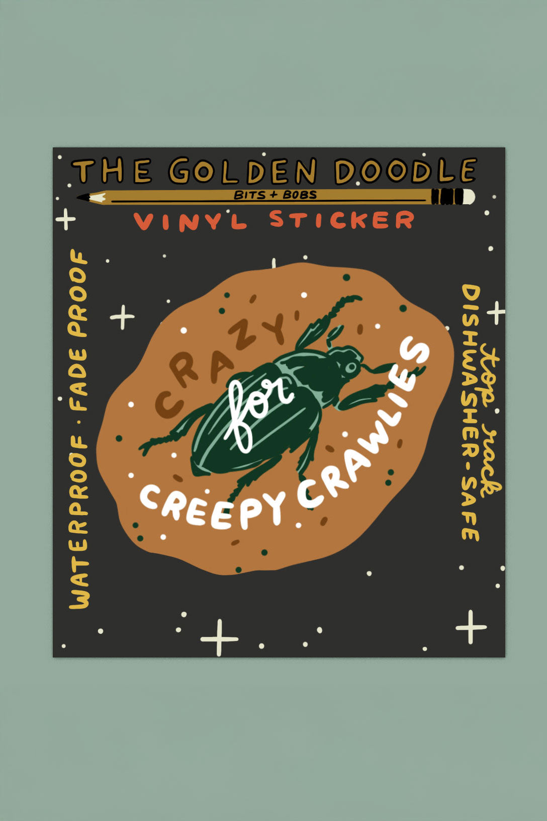 Crazy for Creepy Crawlies Vinyl Sticker