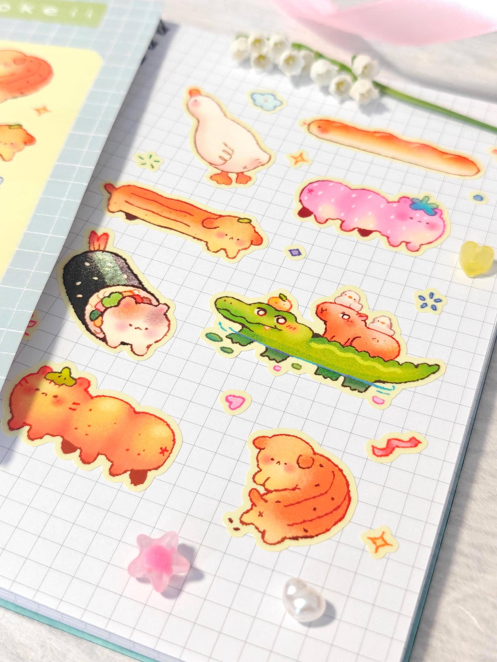Feuille D'Autocollants Transparent 'Long Friends'