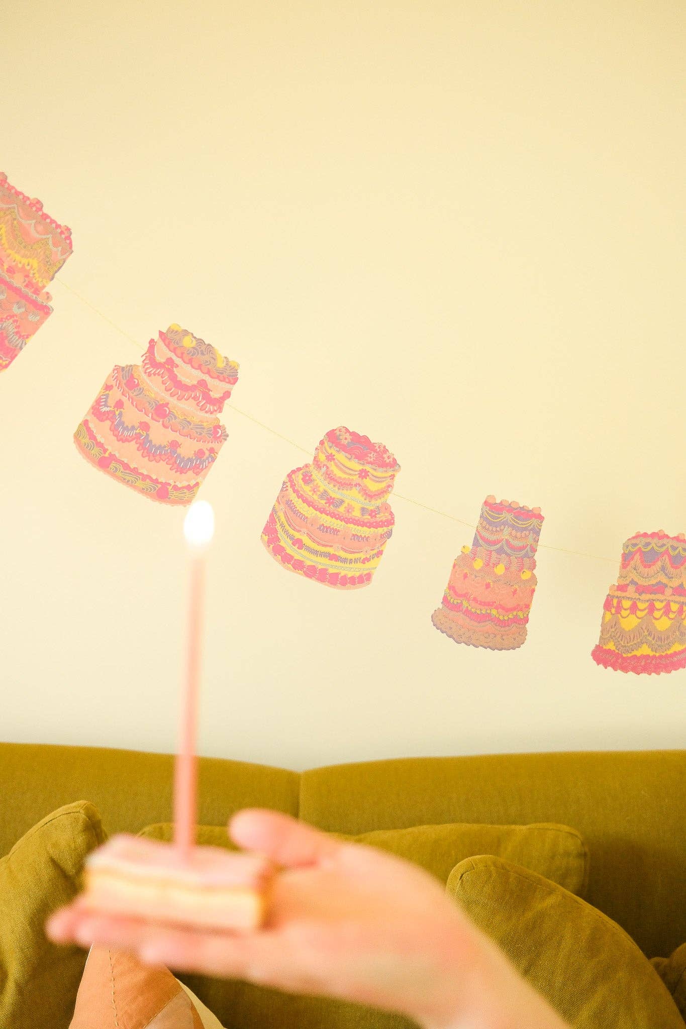 Celebration Cakes Screen Printed and Sewn Garland