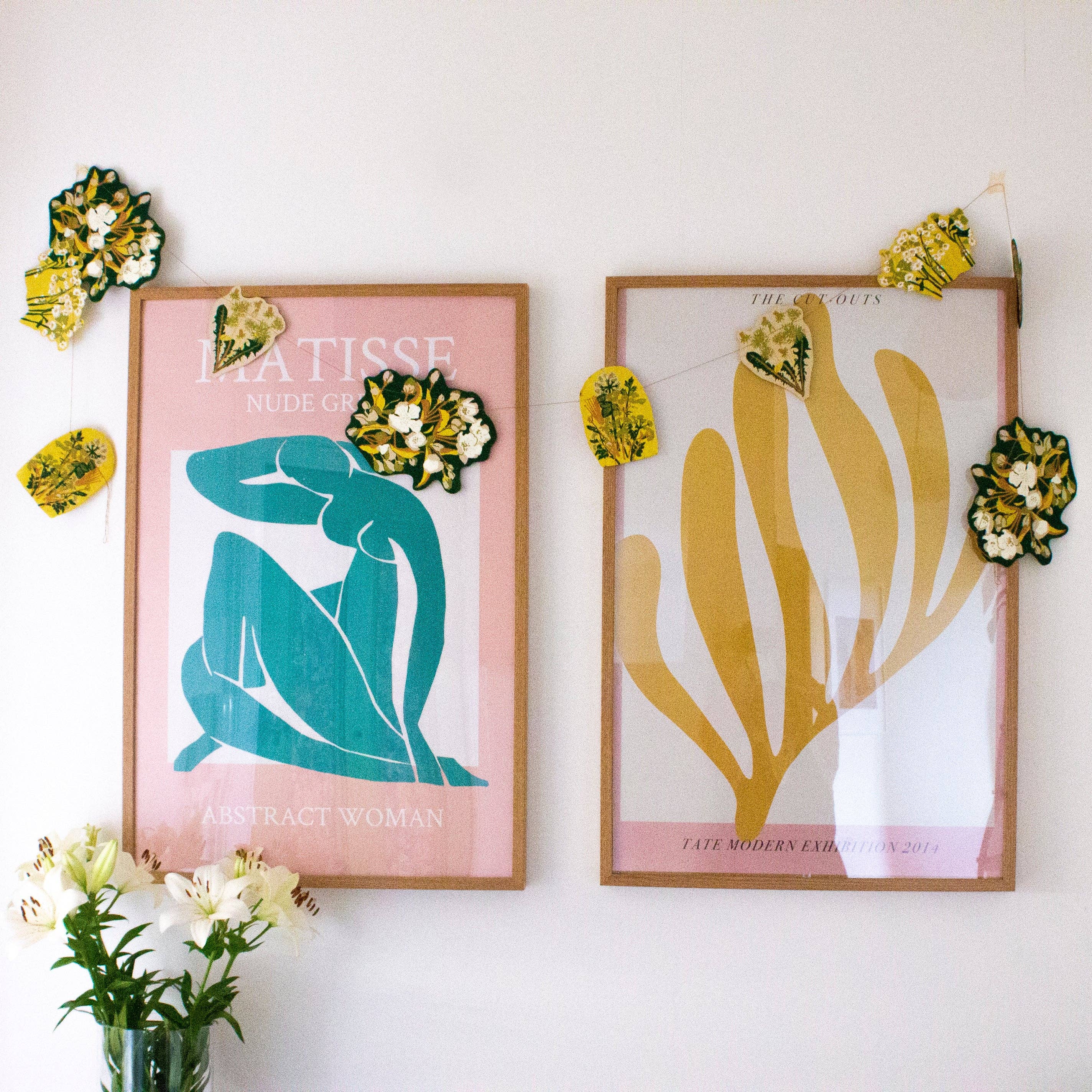 Spring Blooms Screen Printed and Sewn Garland