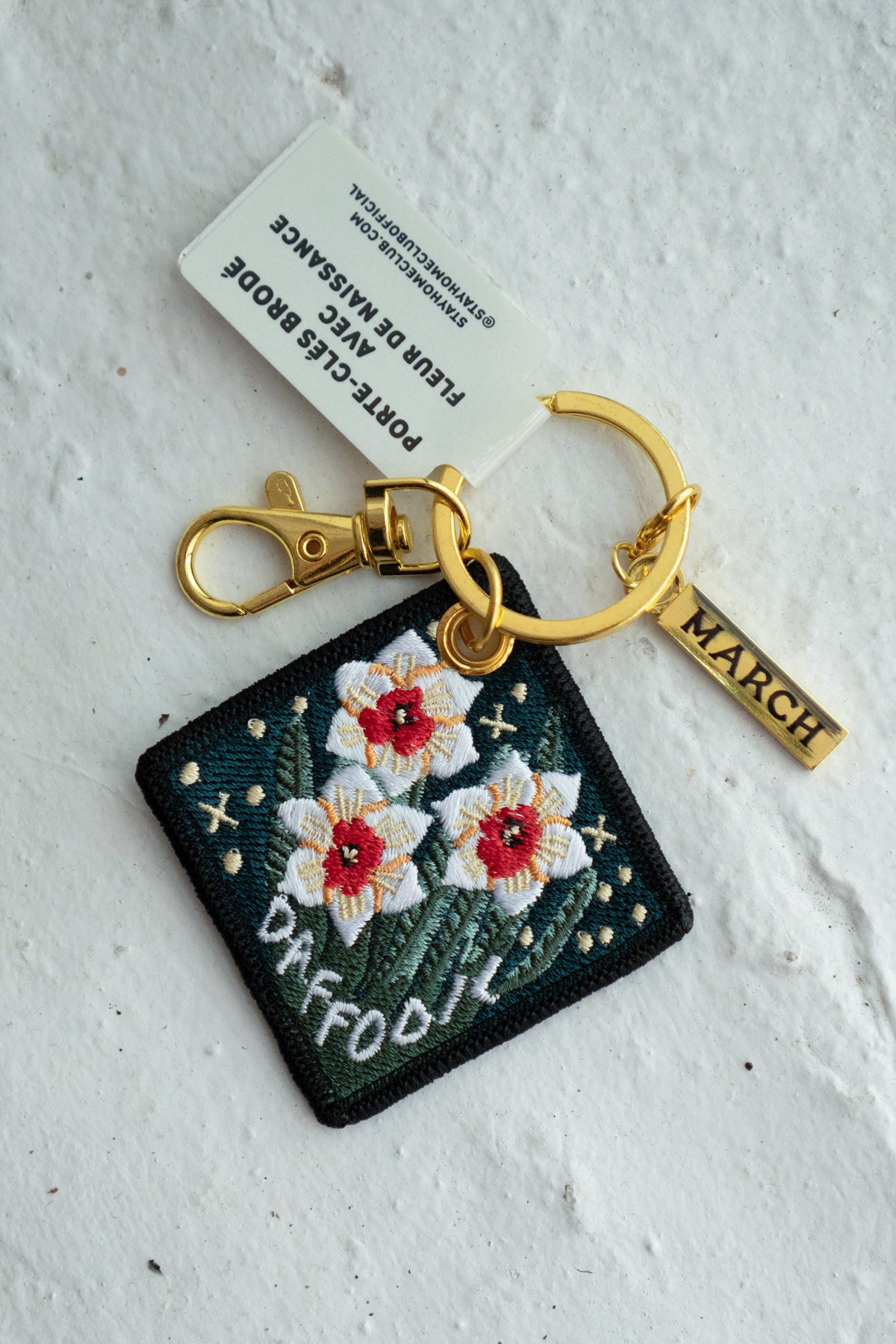 Daffodil - March Birth Flower Keychain