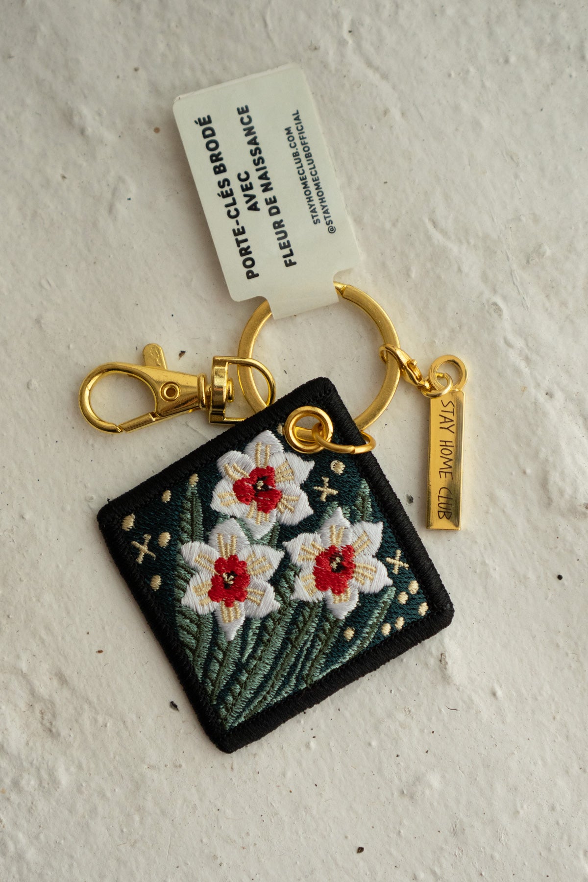 Daffodil - March Birth Flower Keychain