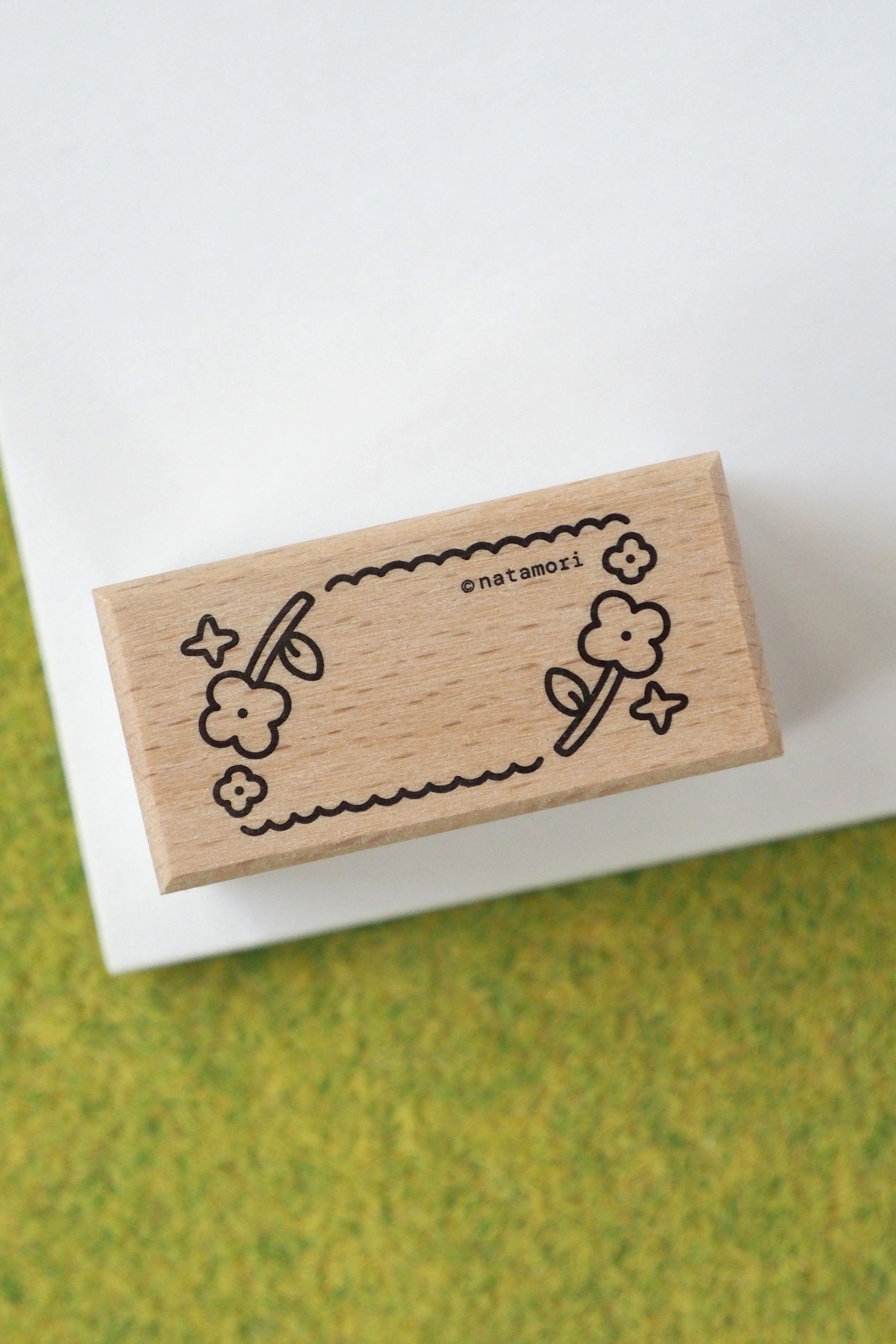 Flower Frame Rubber Stamp