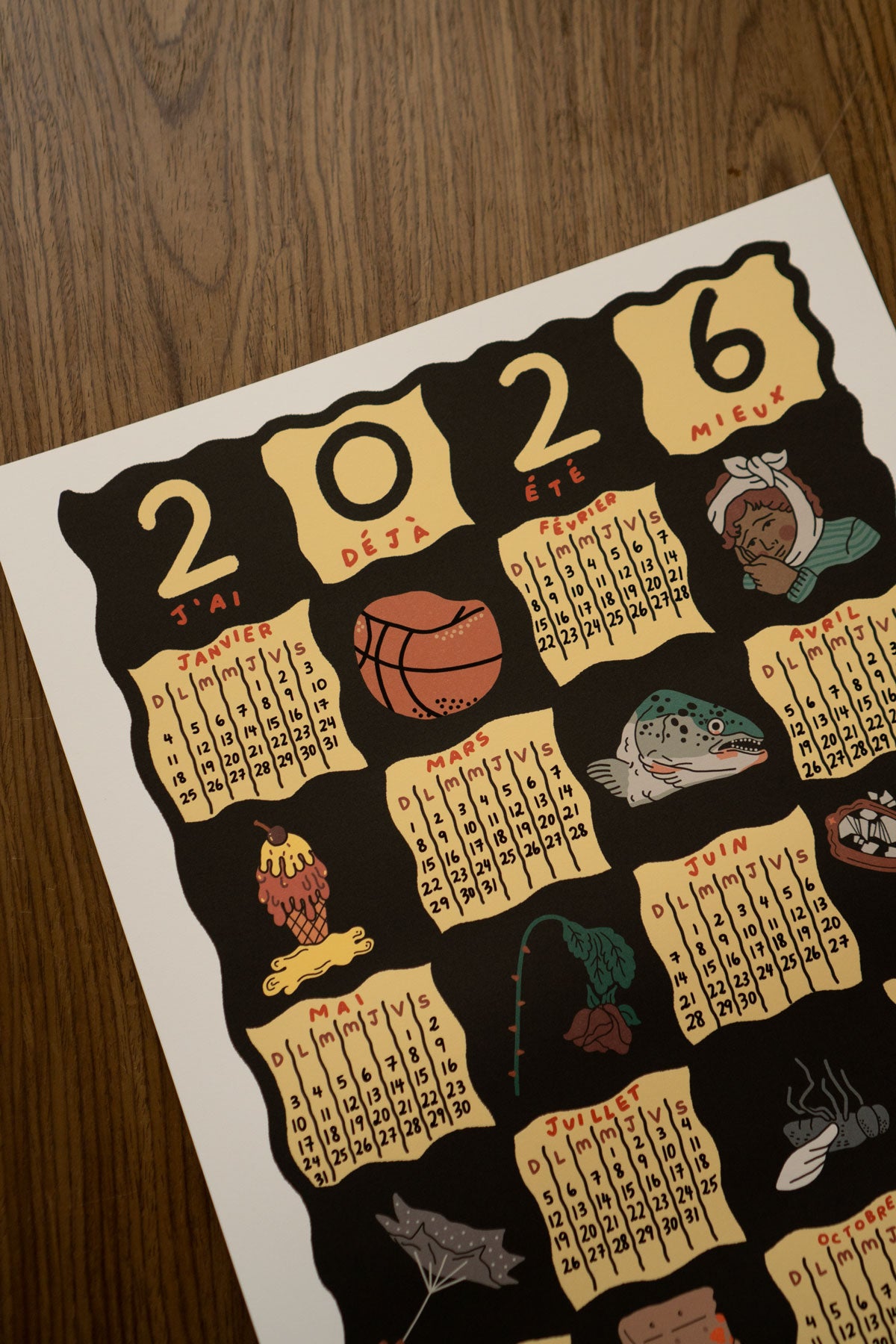 Affiche Calendrier 2026 'Been Better Icons'
